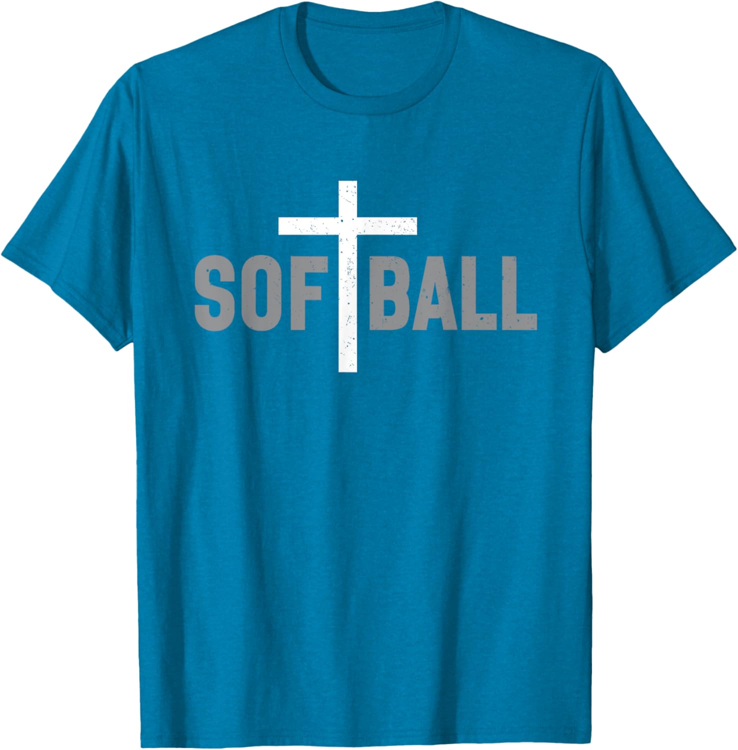 Softball Christian Cross T-Shirt for Girls and Women - Stylish Faith Wear - 12