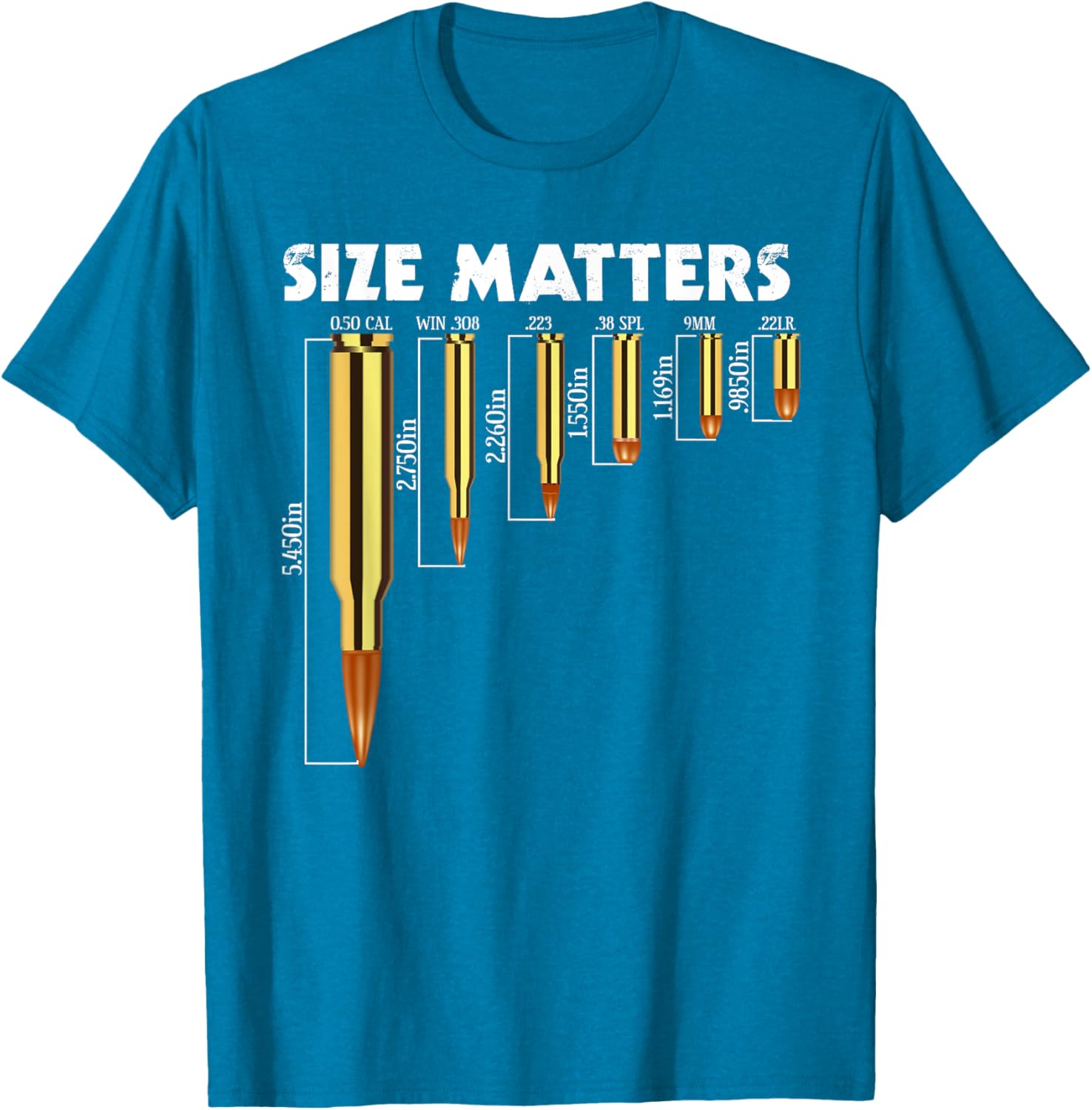 Size Matters T-Shirt for Bullet Lovers, Perfect Caliber Graphic Tee - 19