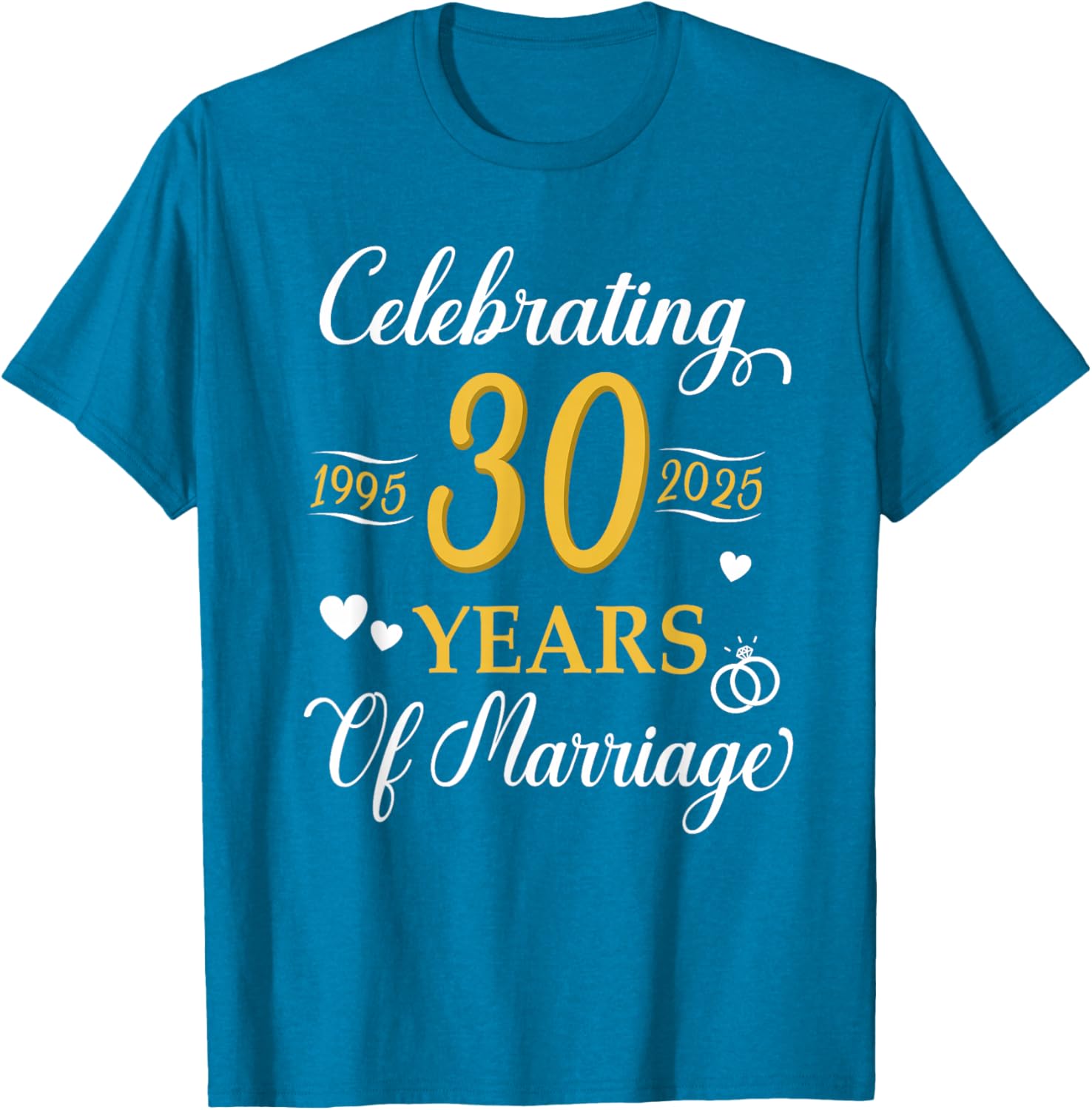 30th Anniversary Wedding T-Shirt Celebrating 1995 Love and Memories - 7