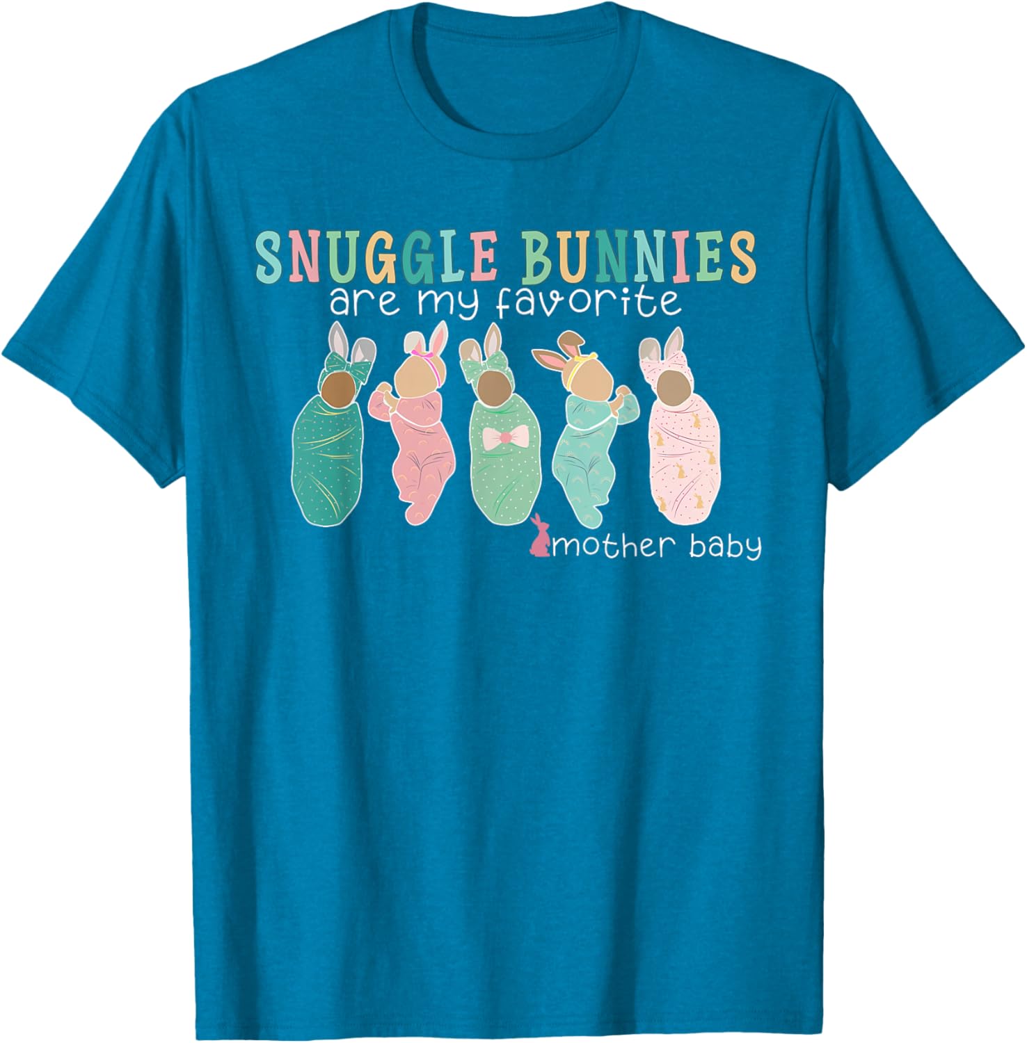Snuggle Bunnies Mother Baby Nurse Easter T-Shirt for Celebratory Comfort - 13