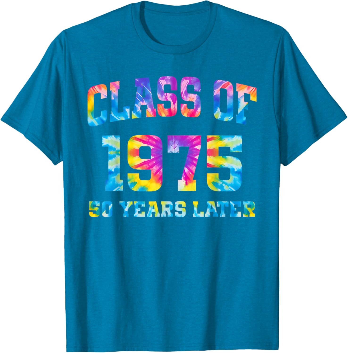 50th Class of 1975 Tie Dye Reunion Alumni T-Shirt for High School Memories - 8