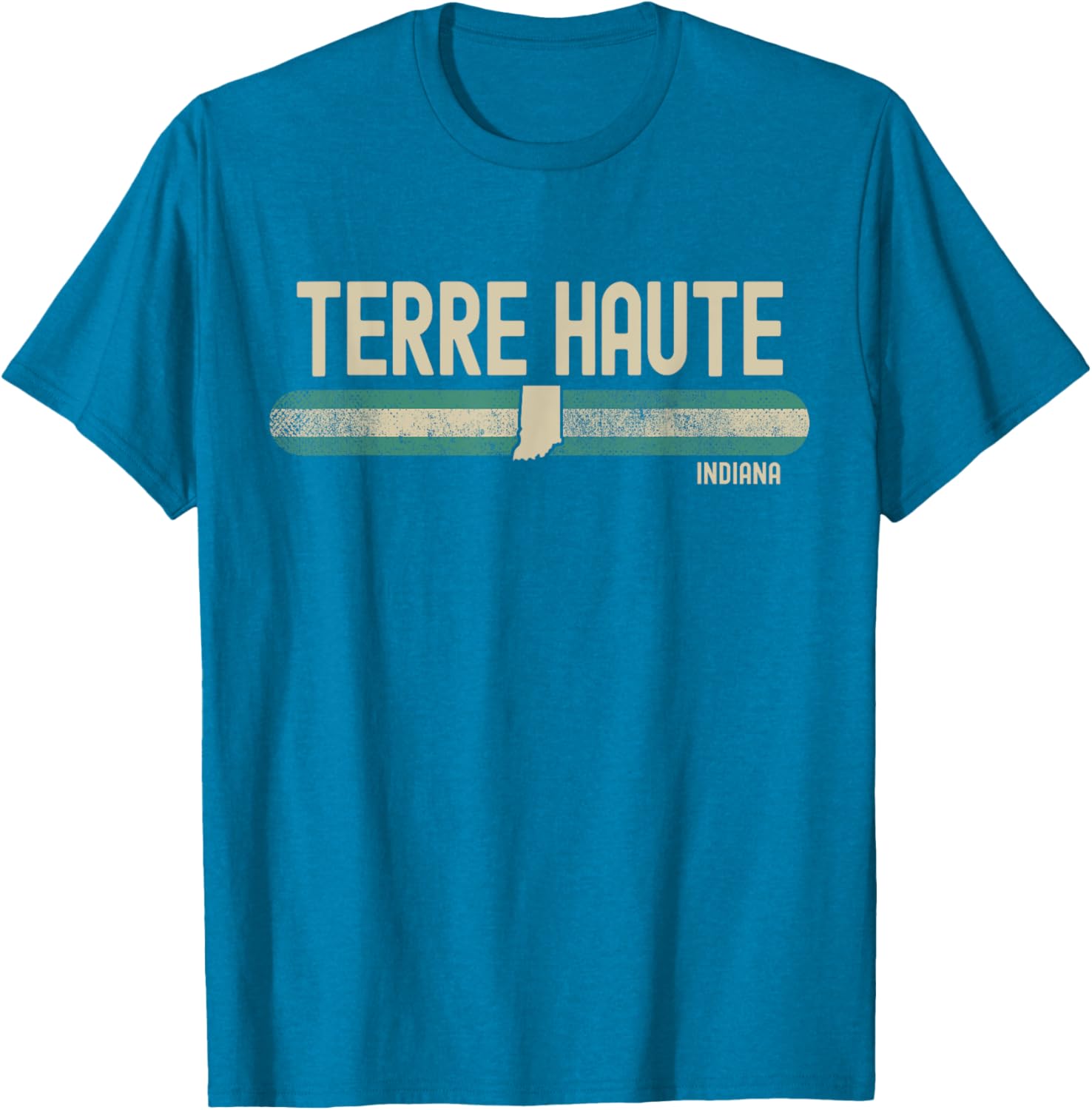 Terre Haute Indiana 80s Style T-Shirt for Travel Lovers and Music Fans - 13