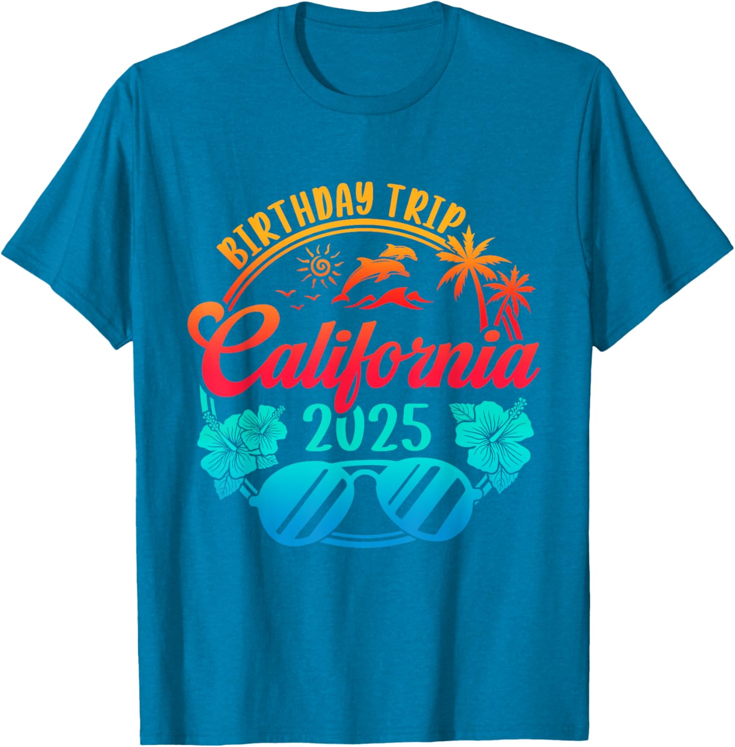 California Birthday Cruise Vacation T-Shirt for 2025 Celebration Fun - 6