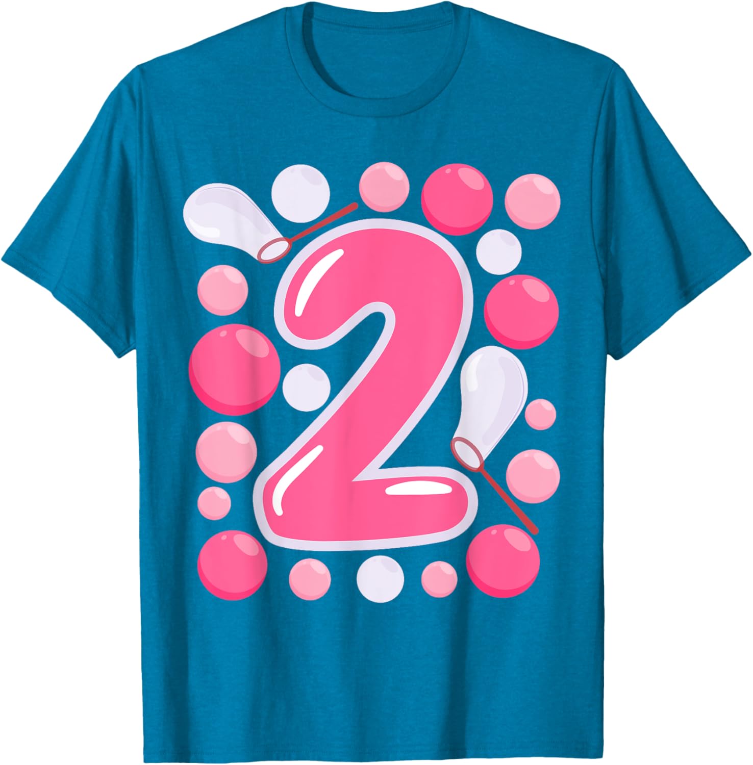 Adorable Girls 2nd Bubble Birthday Party T-Shirt for Kids Celebrations - 9