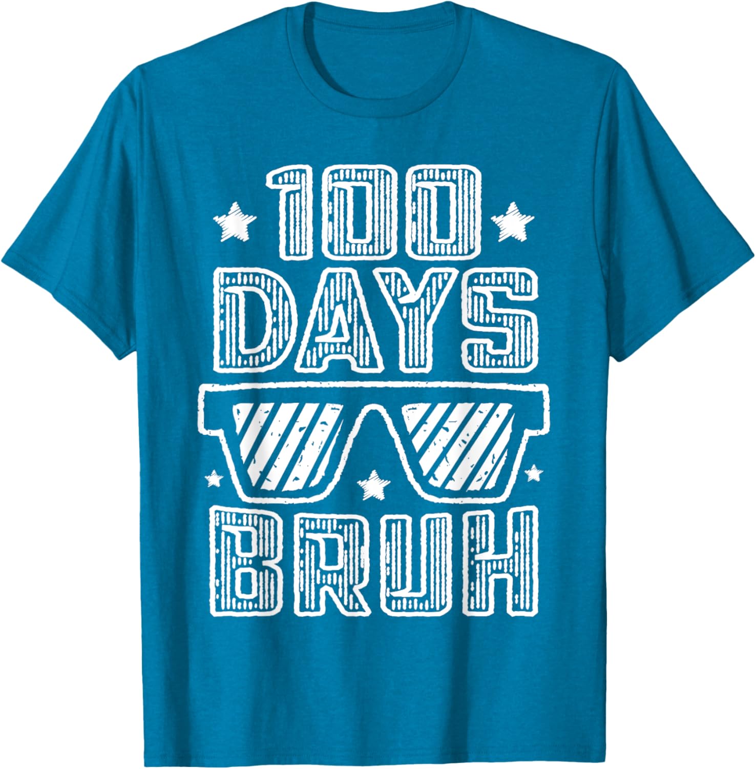 Bruh 100 Days of School Sunglasses T-Shirt for Boys Fun and Stylish - 11