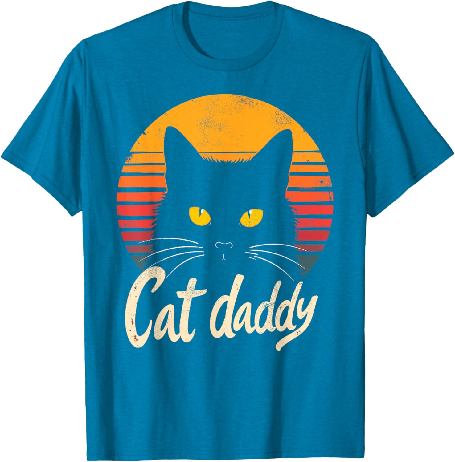 Retro Cat Daddy T-Shirt for Men, Women, and Kids - Vintage Cat Sunglasses Tee - 1