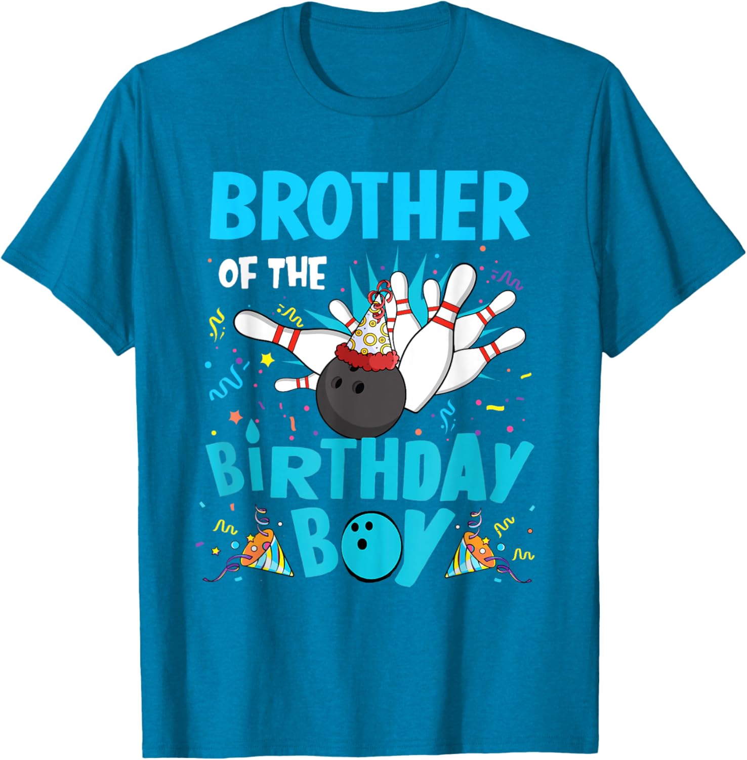 Brother Of The Birthday Boy Bowling Family Matching T-Shirt for Fun Celebrations - 23