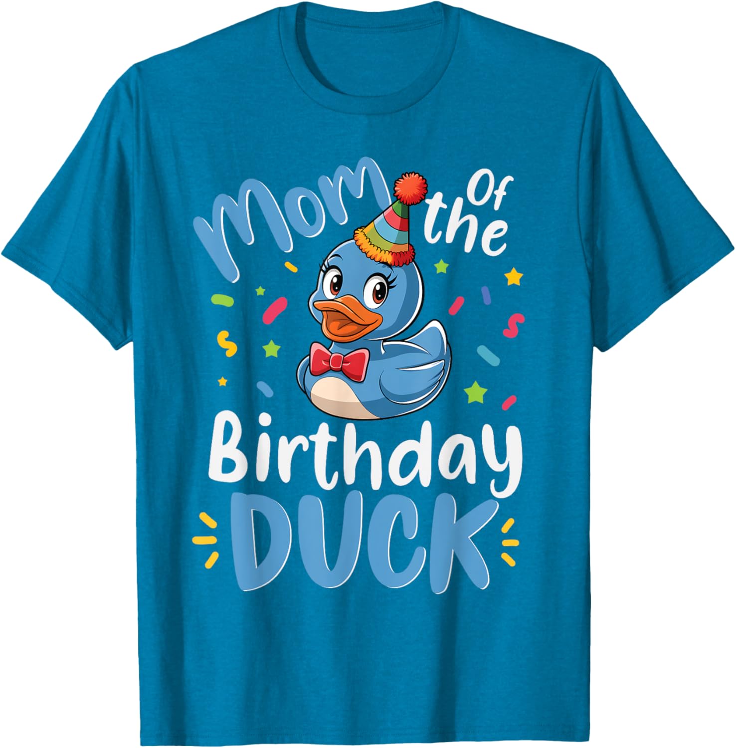 Blue Birthday Duck Family Matching T-Shirt for Mom and Kids - 6