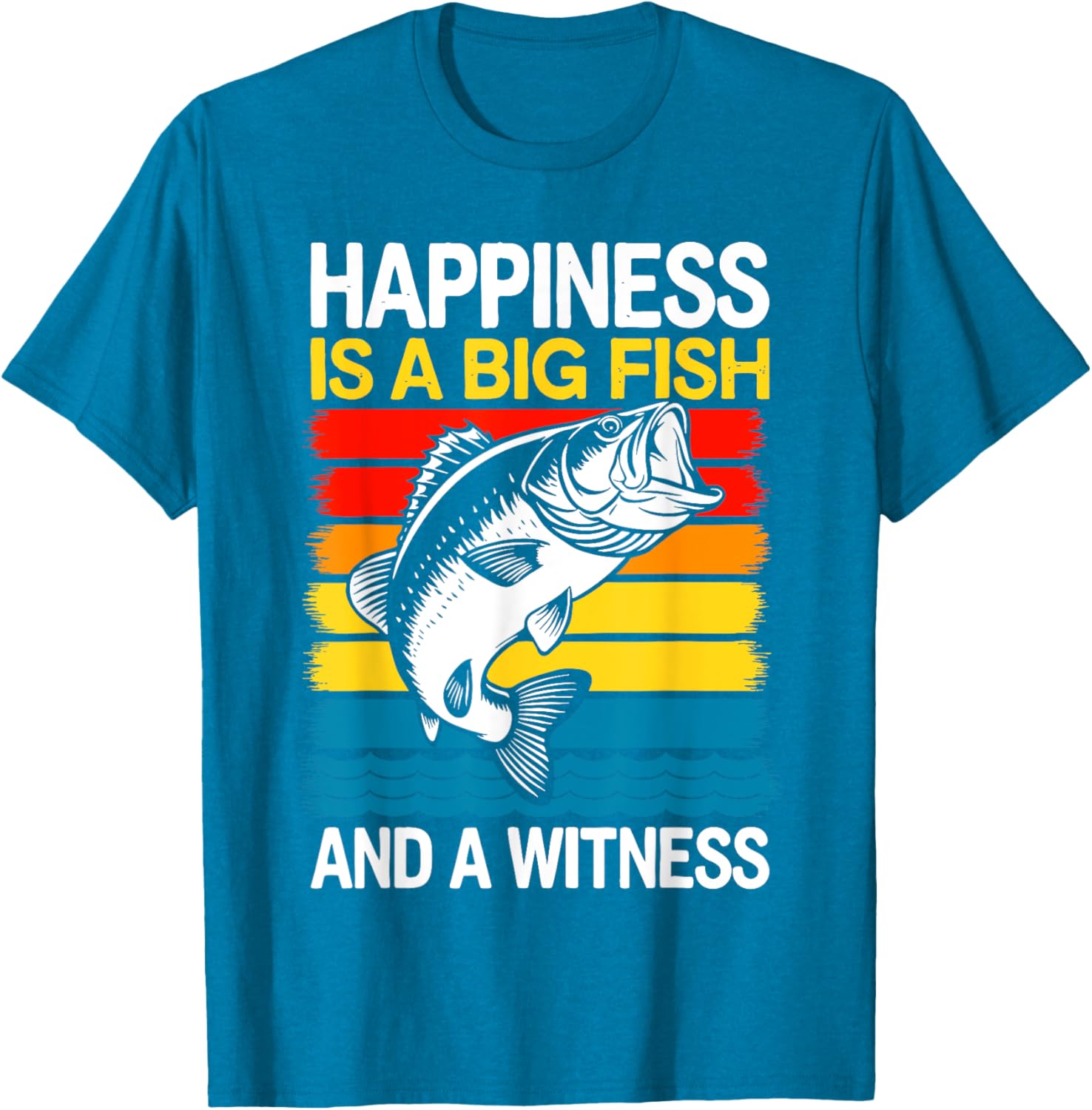 Catch the Joy: Big Fish and Witness Bass Fishing T-Shirt for Anglers - 11