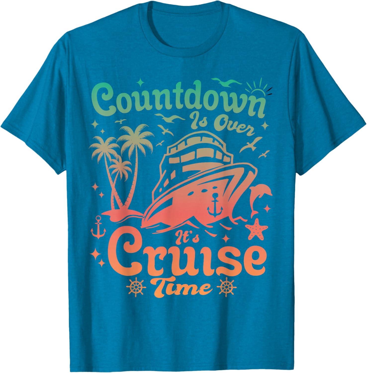 Countdown Is Over It's Cruise Time Family Vacation T-Shirt for Fun Trips - 7