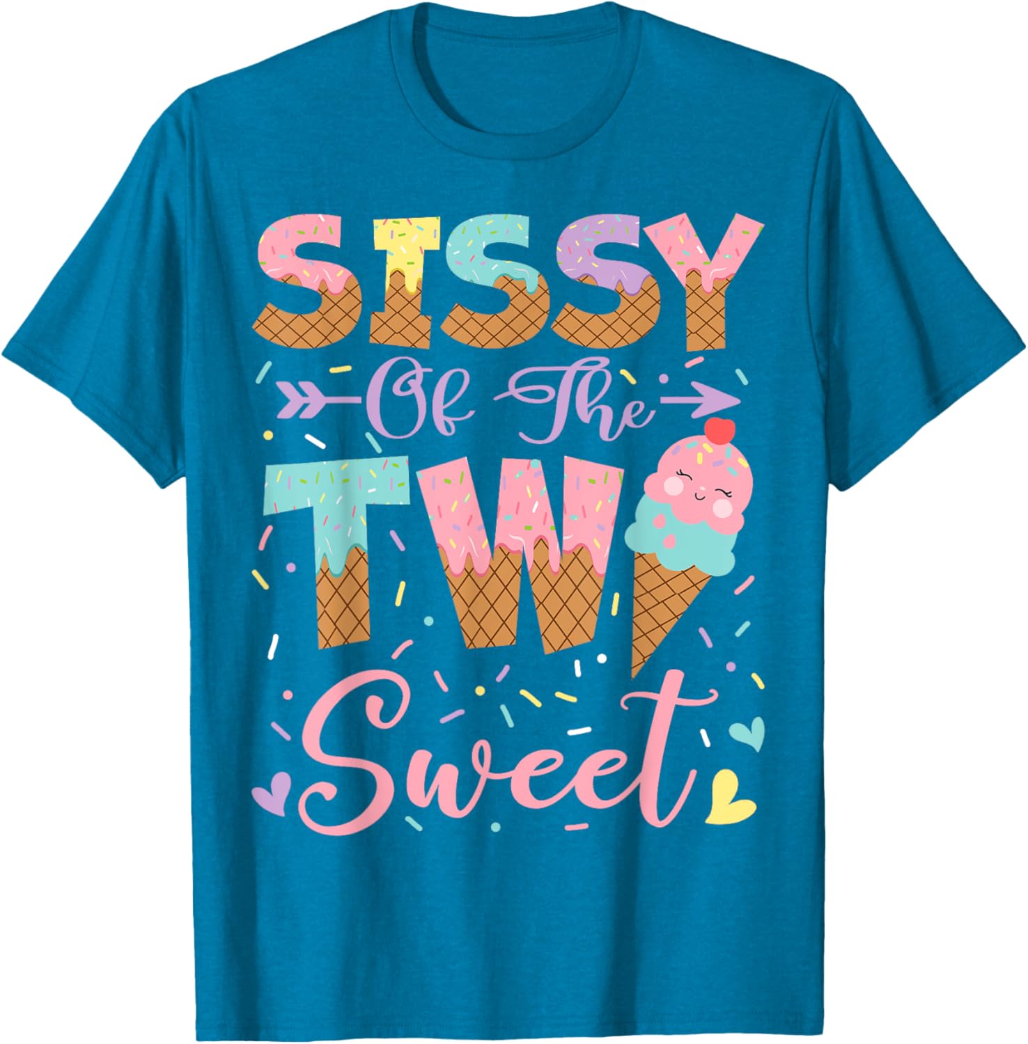 Sweet 2nd Birthday Summer Ice Cream T-Shirt for Girls – Fun & Cute Design - 1