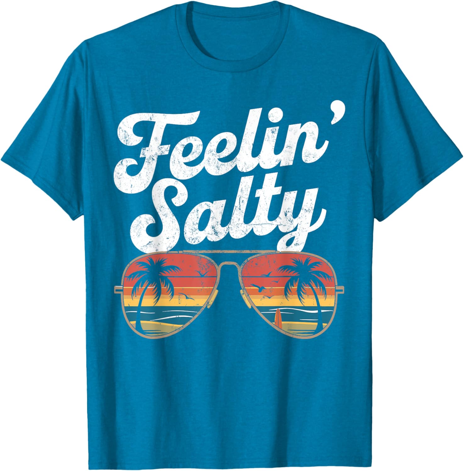 Funny Feelin Salty Vintage 70's Retro Beach Summer Vacation T-Shirt - 12