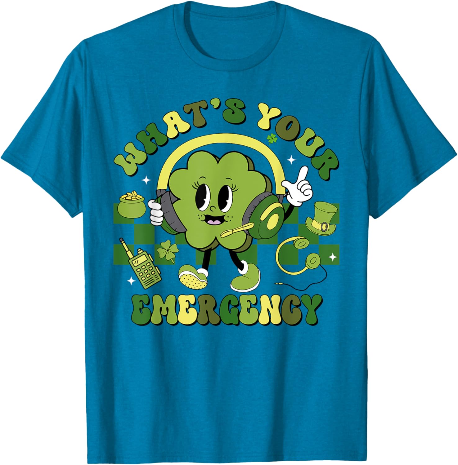 Shamrock Emergency Dispatcher St Patrick's Day T-Shirt for Fun Celebrations - 1