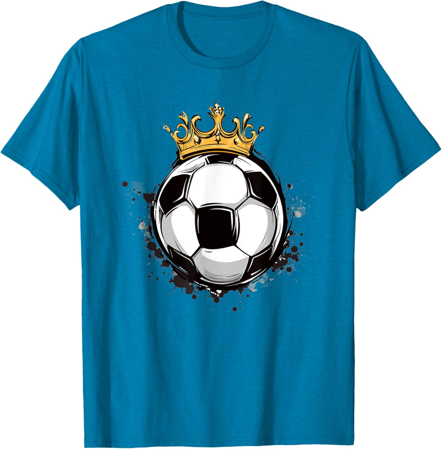 Soccer Royalty T-Shirt with Crowned Ball for Kids - Stylish Sports Wear - 16