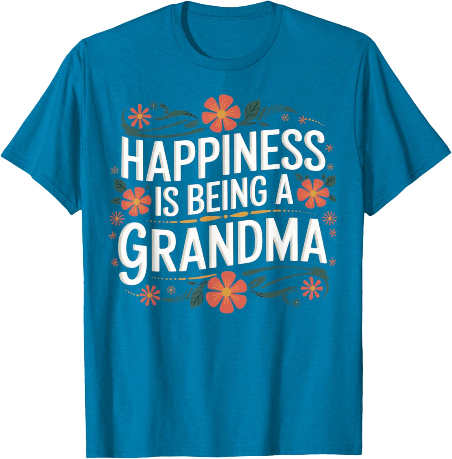 Women's Floral Grandma T-Shirt: Celebrate Your Happiness as a New Grandmother - 15