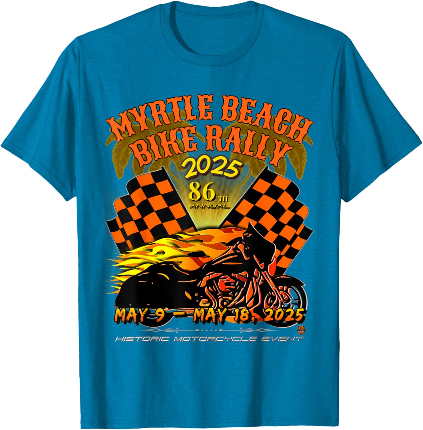 2025 Myrtle Beach Bike Rally Vintage Art T-Shirt for Classic Riders - 20