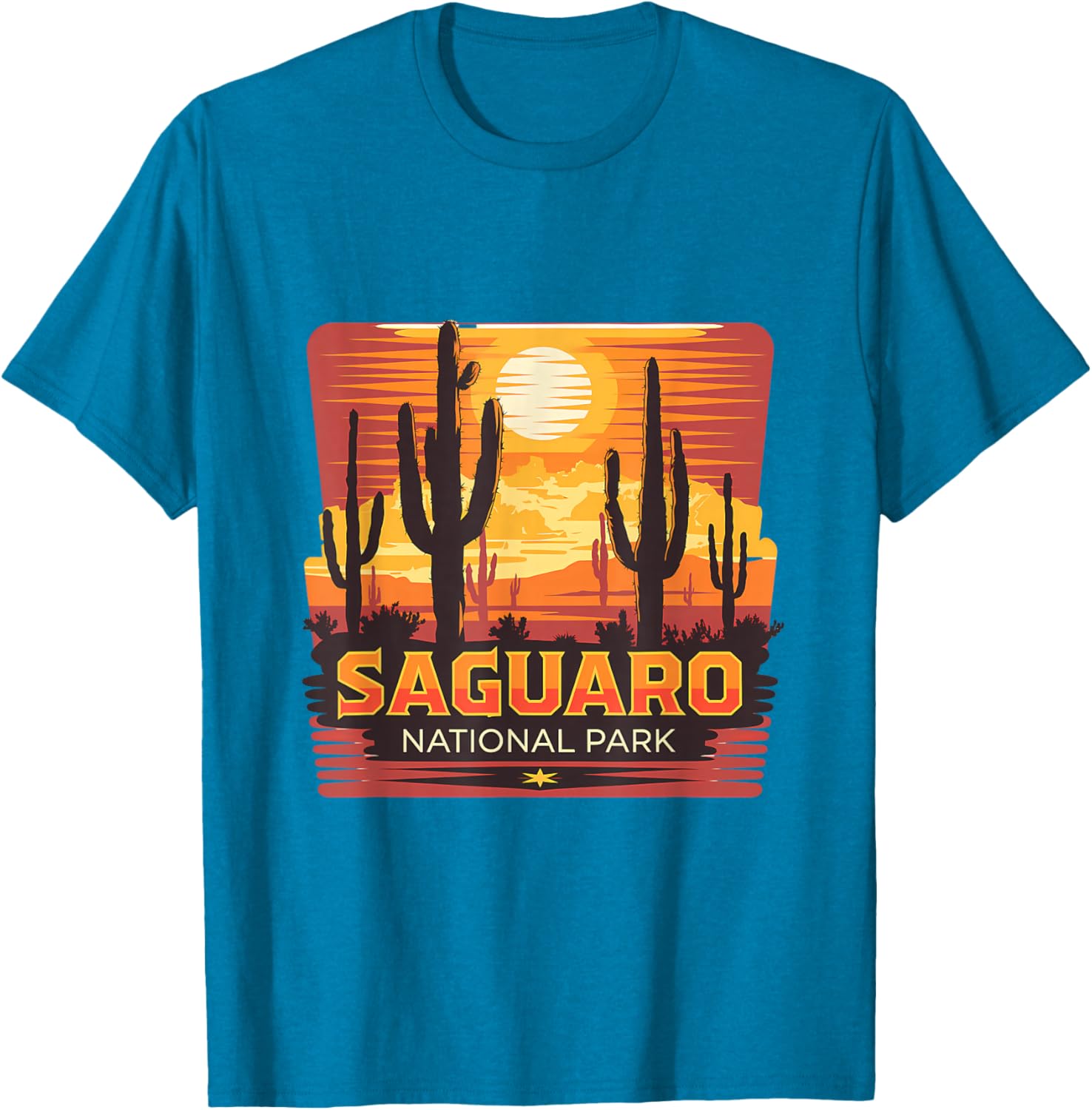 Saguaro National Park Desert Sun Scene T-Shirt for Nature Lovers - 2