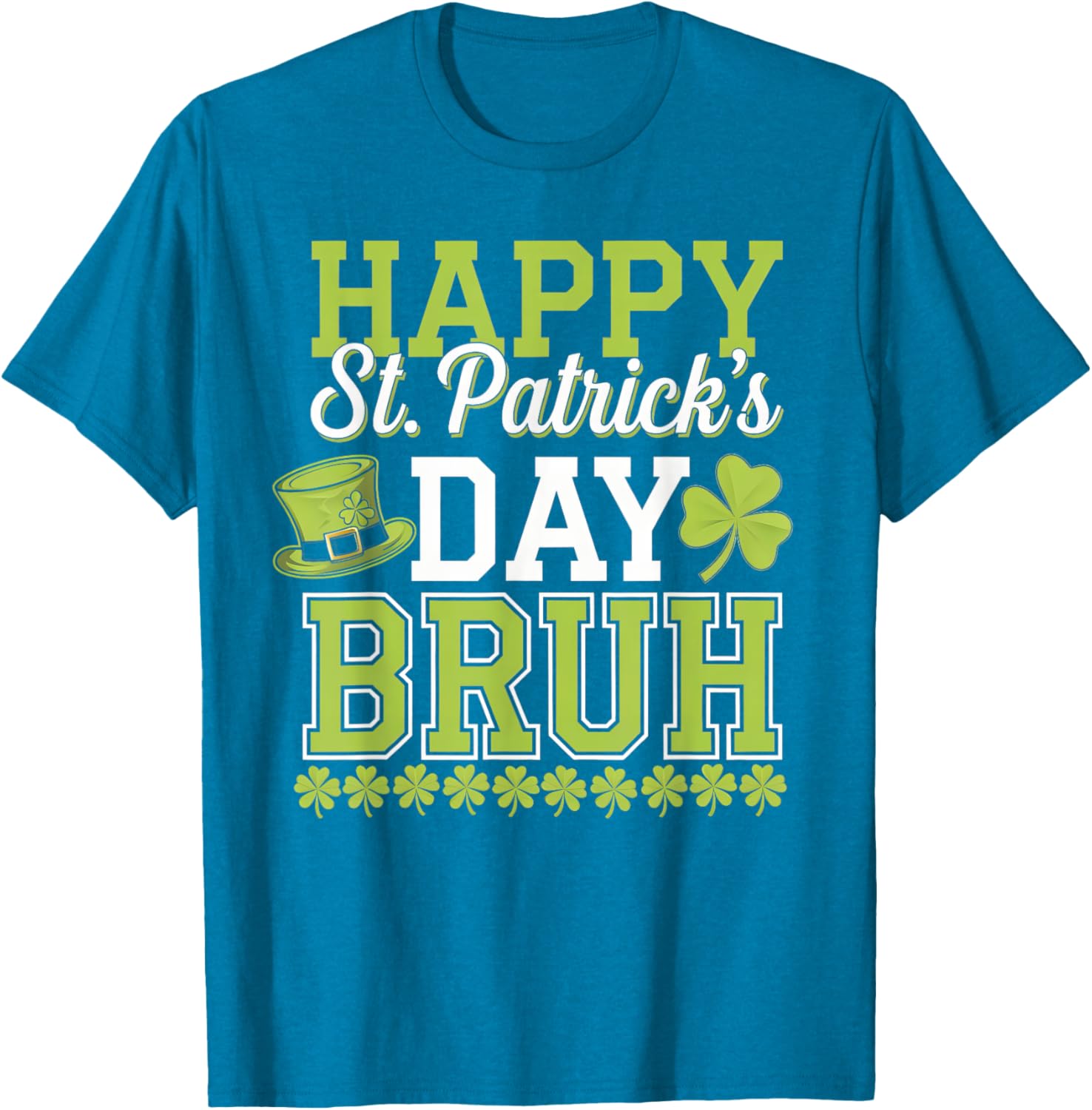 Bruh St Patricks Day T-Shirt for Boys and Teens Fun Green Tee - 2