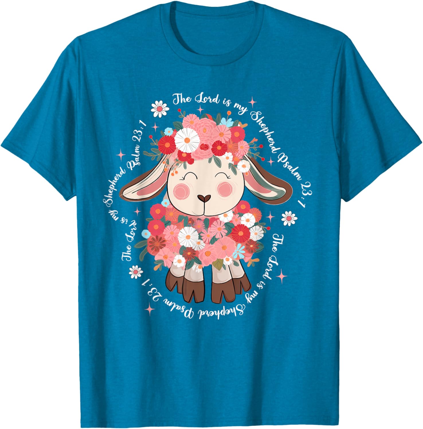 The Lord Is My Shepherd Easter T-Shirt for Christian Faith Enthusiasts - 6