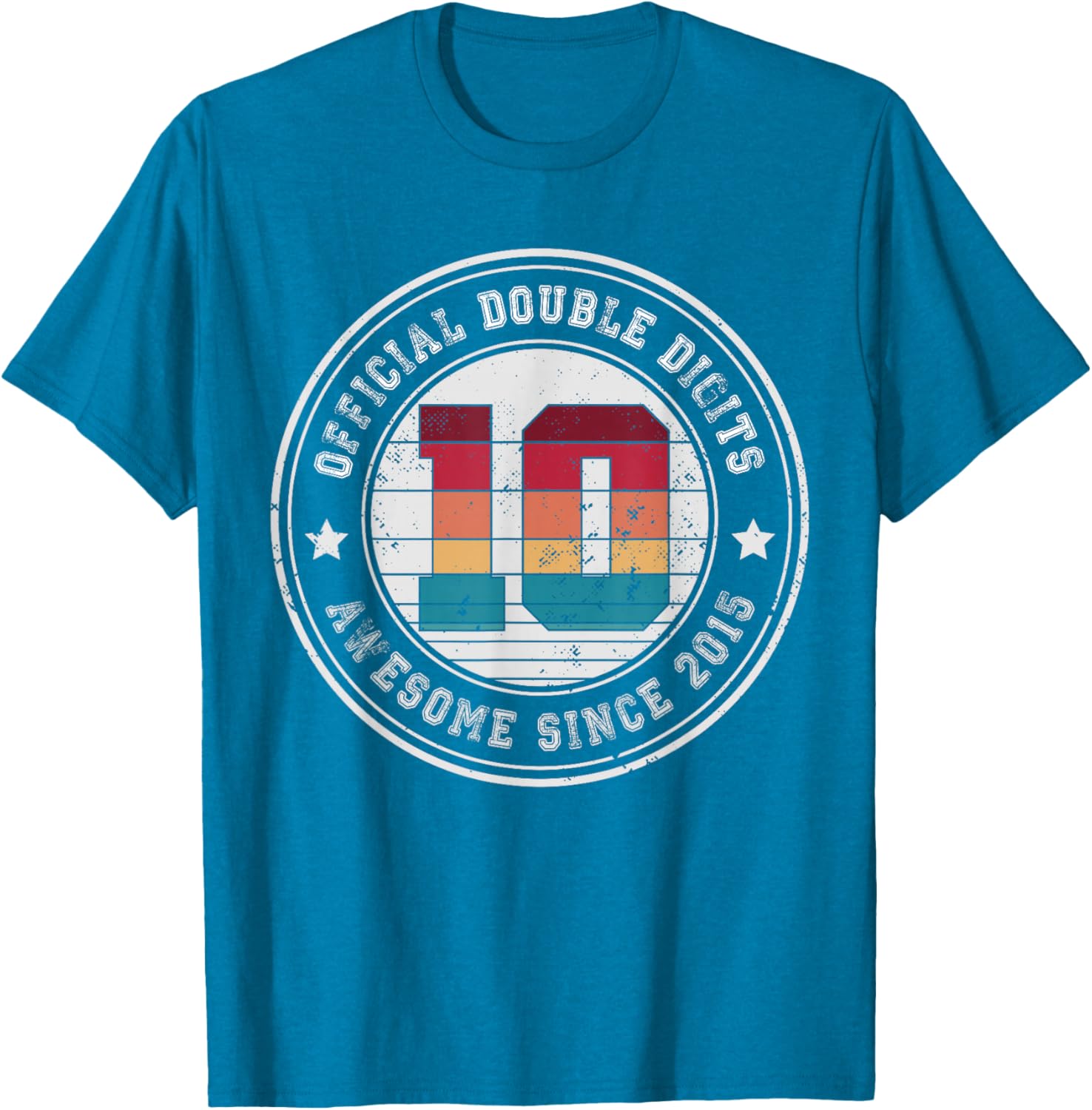 Celebrate 10th Birthday with Fun Ten Years Old Double Digits T-Shirt - 17