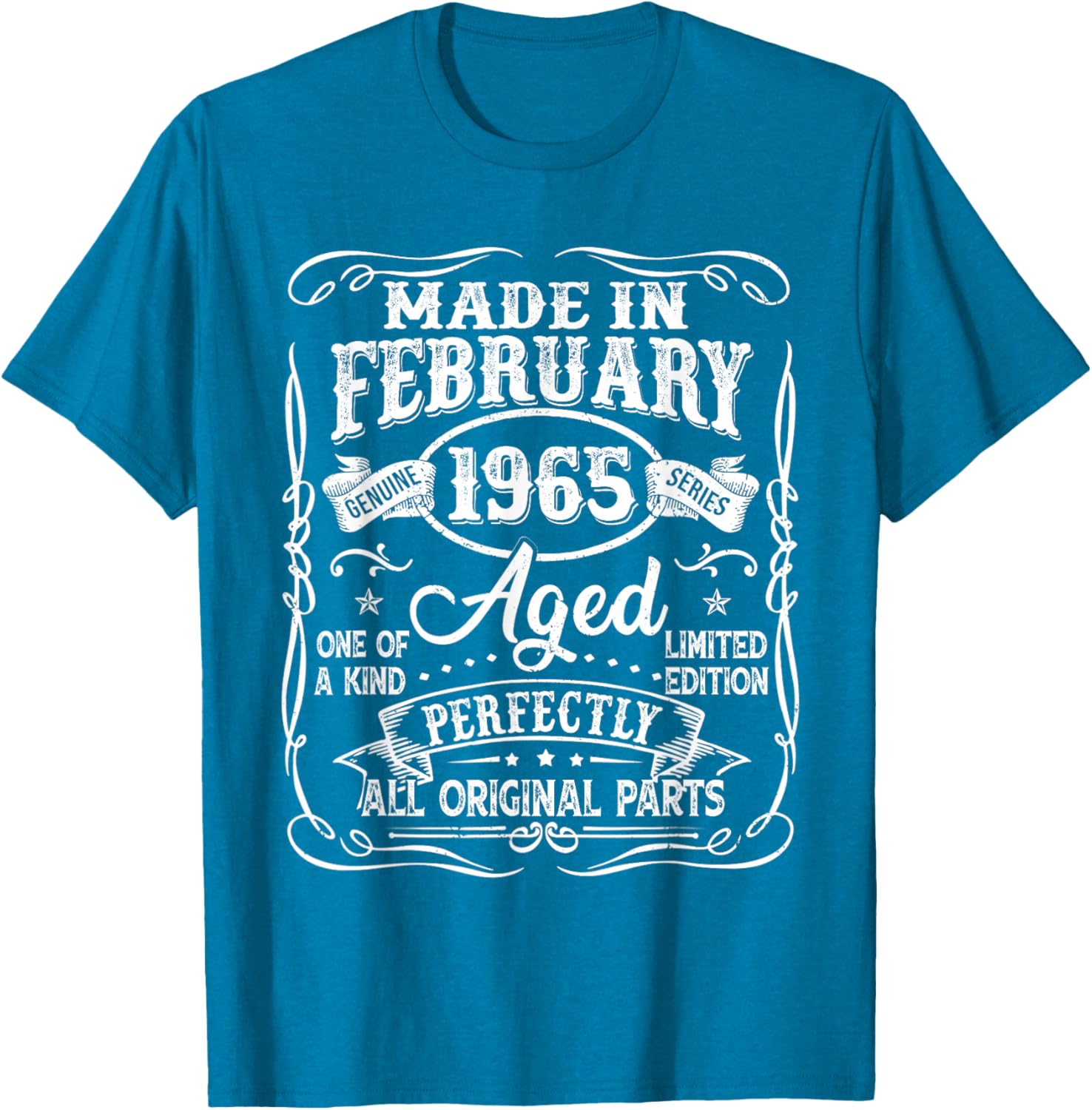 Vintage 60th Birthday T-Shirt for Men Born in February 1965 - 2