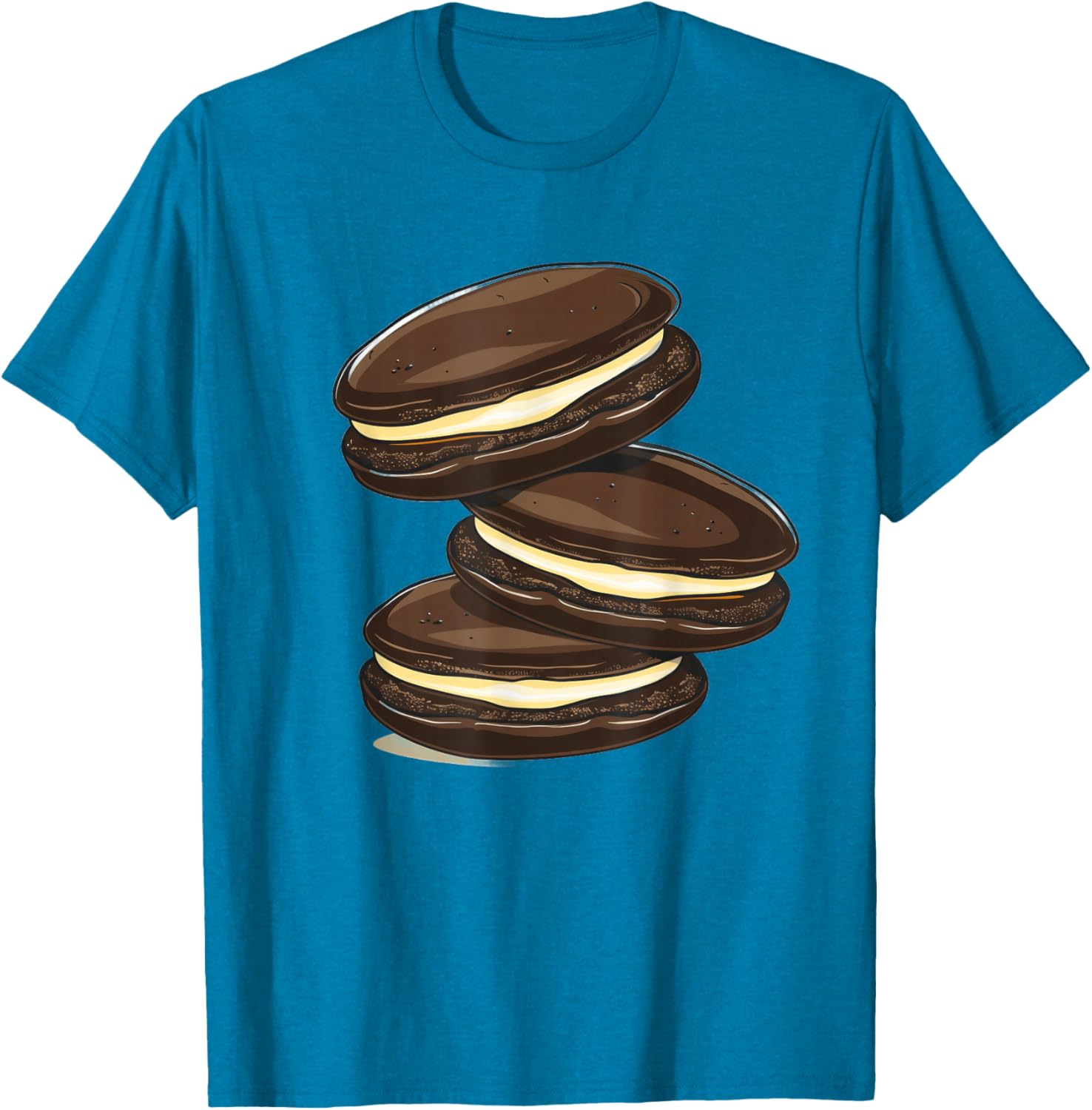 Bold Outline Whoopie Pies T-Shirt for Fun Food Lovers Clothing - 5