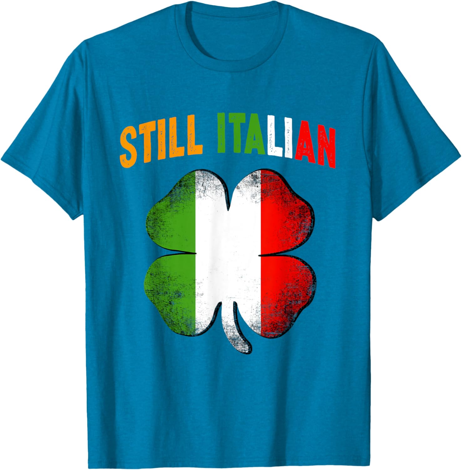 Still Italian Shamrock St Patrick's Day T-Shirt Clover Italy Flag Design - 17