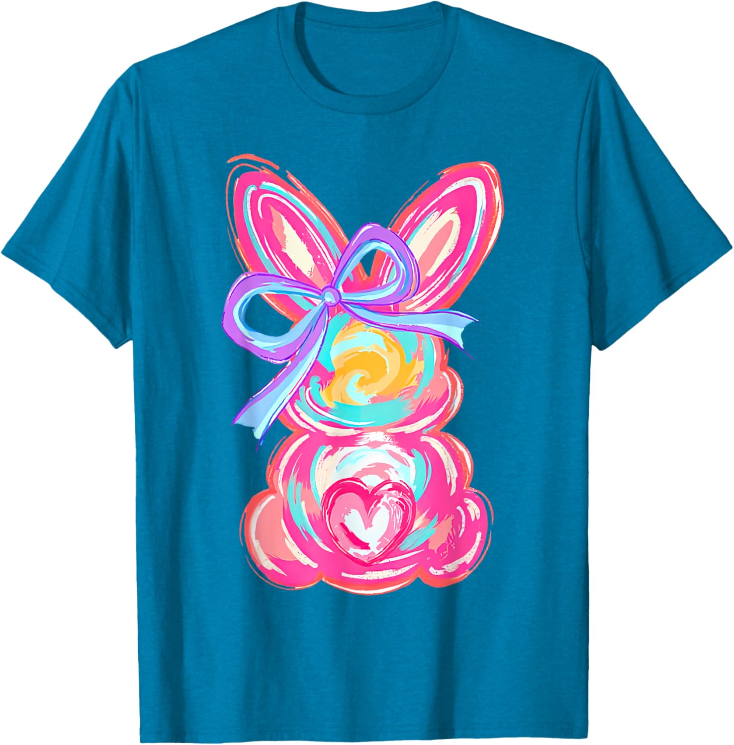 Coquette Bow Bunny Easter Shirt for Women and Girls Fun T-Shirt - 4