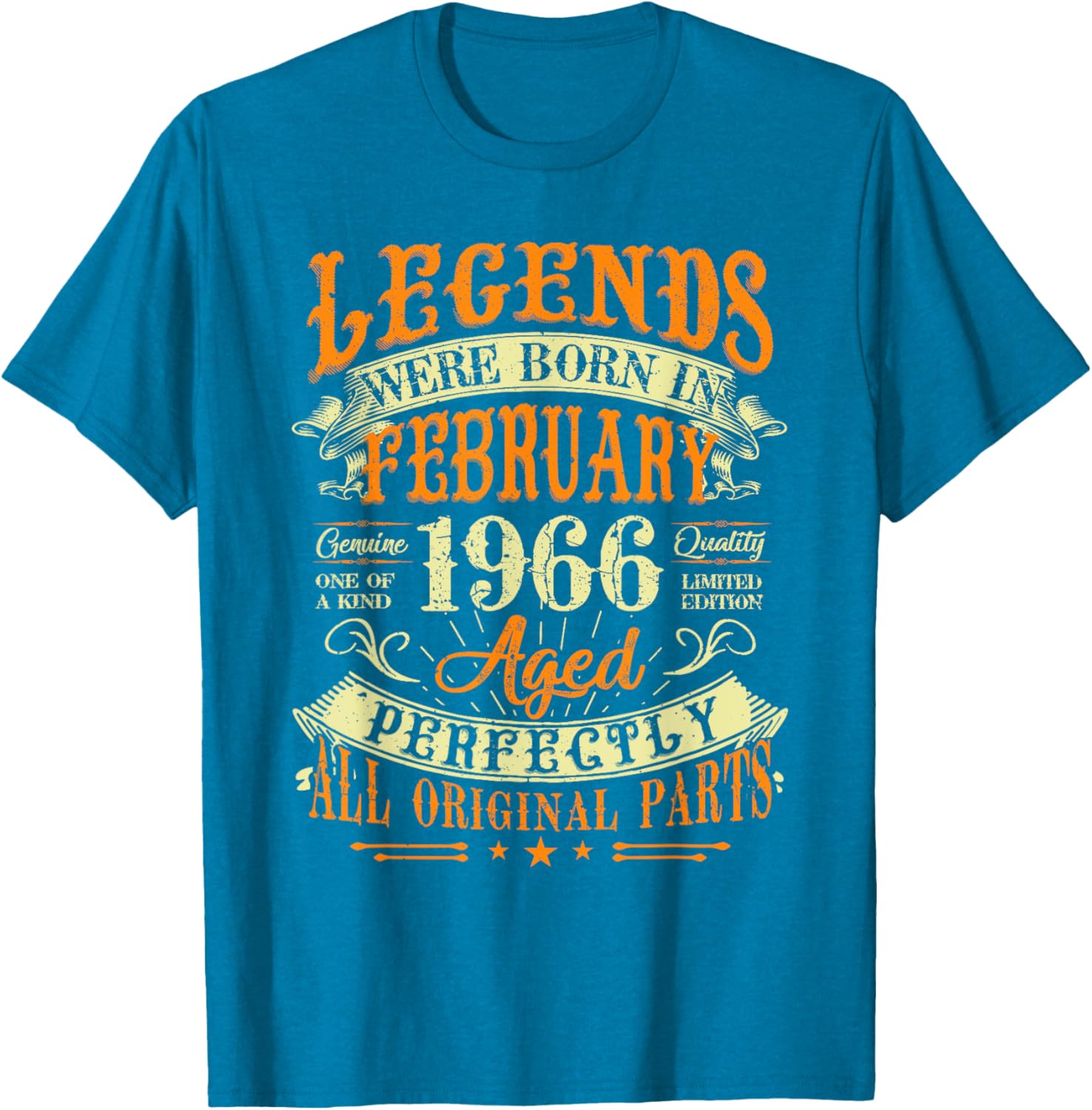59th Birthday Gift T-Shirt for Legends Born February 1966 Stylish Design - 3