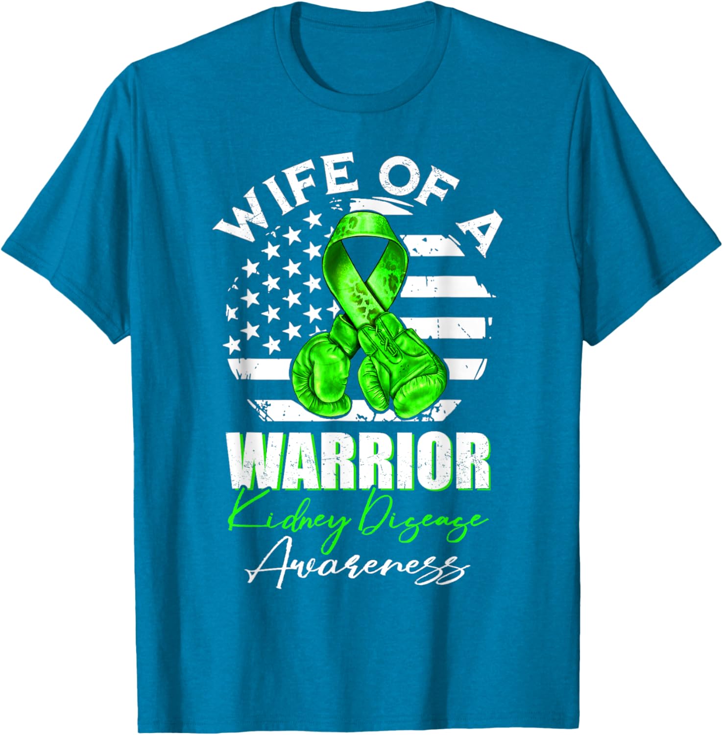 Wife of a Warrior Kidney Disease Awareness T-Shirt for Supportive Spouses - 6