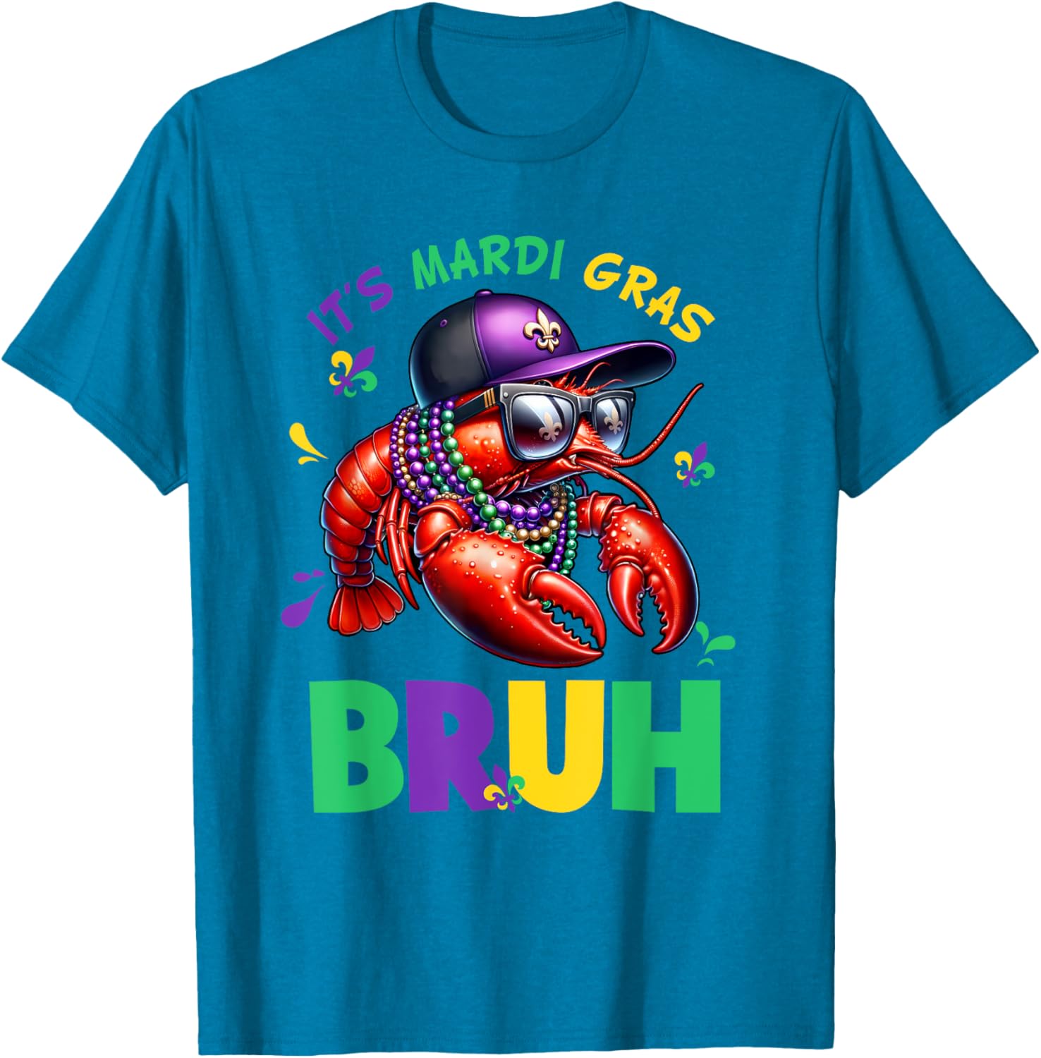 Cute Bruh Mardi Gras Crawfish T-Shirt for Kids - Fun Festival Fashion - 17