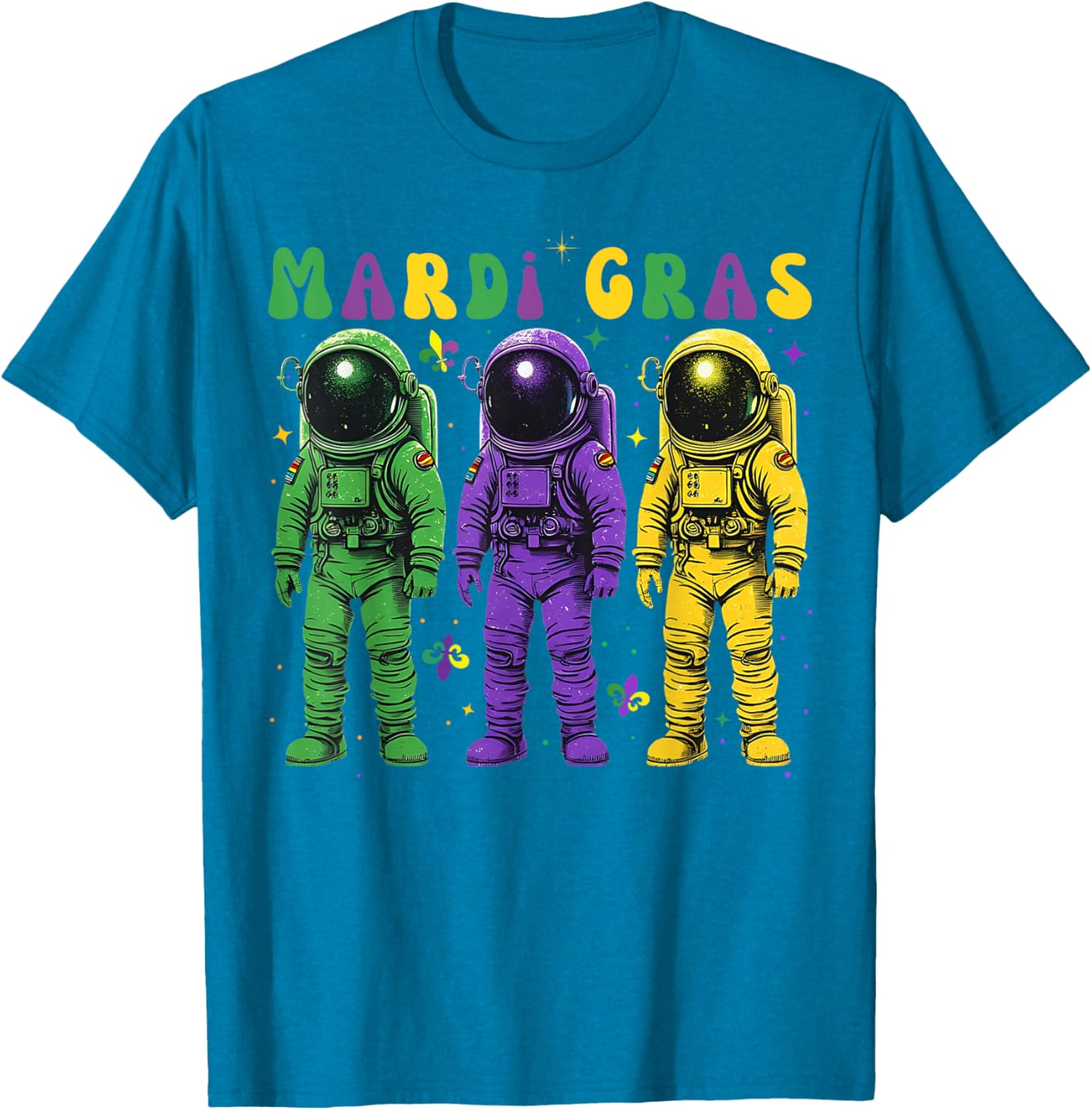Astronaut Mardi Gras T-Shirt - Groovy New Orleans Carnival Fashion - 11