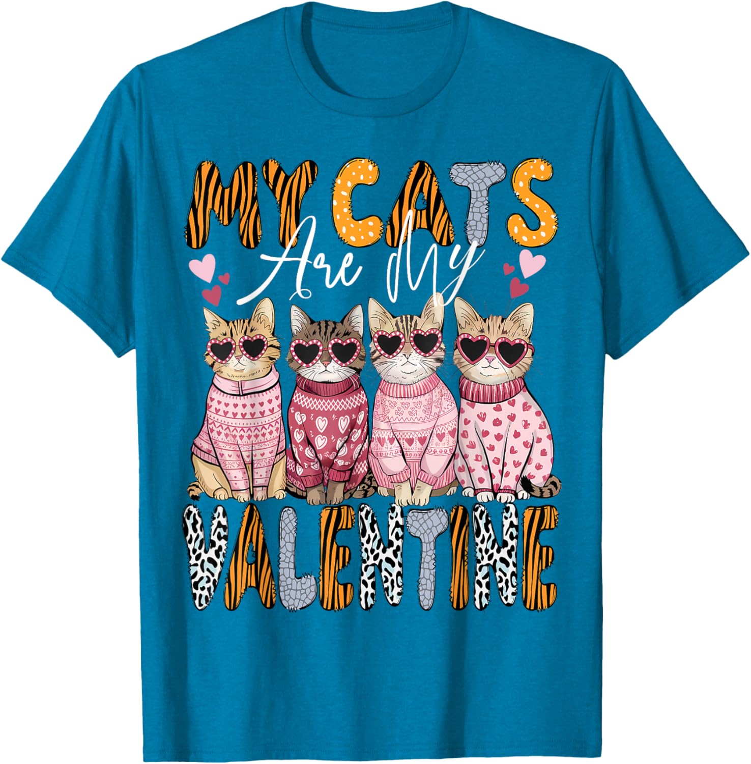 Cute Cat Valentine T-Shirt for Kitten Lovers - Perfect for All Ages - 7