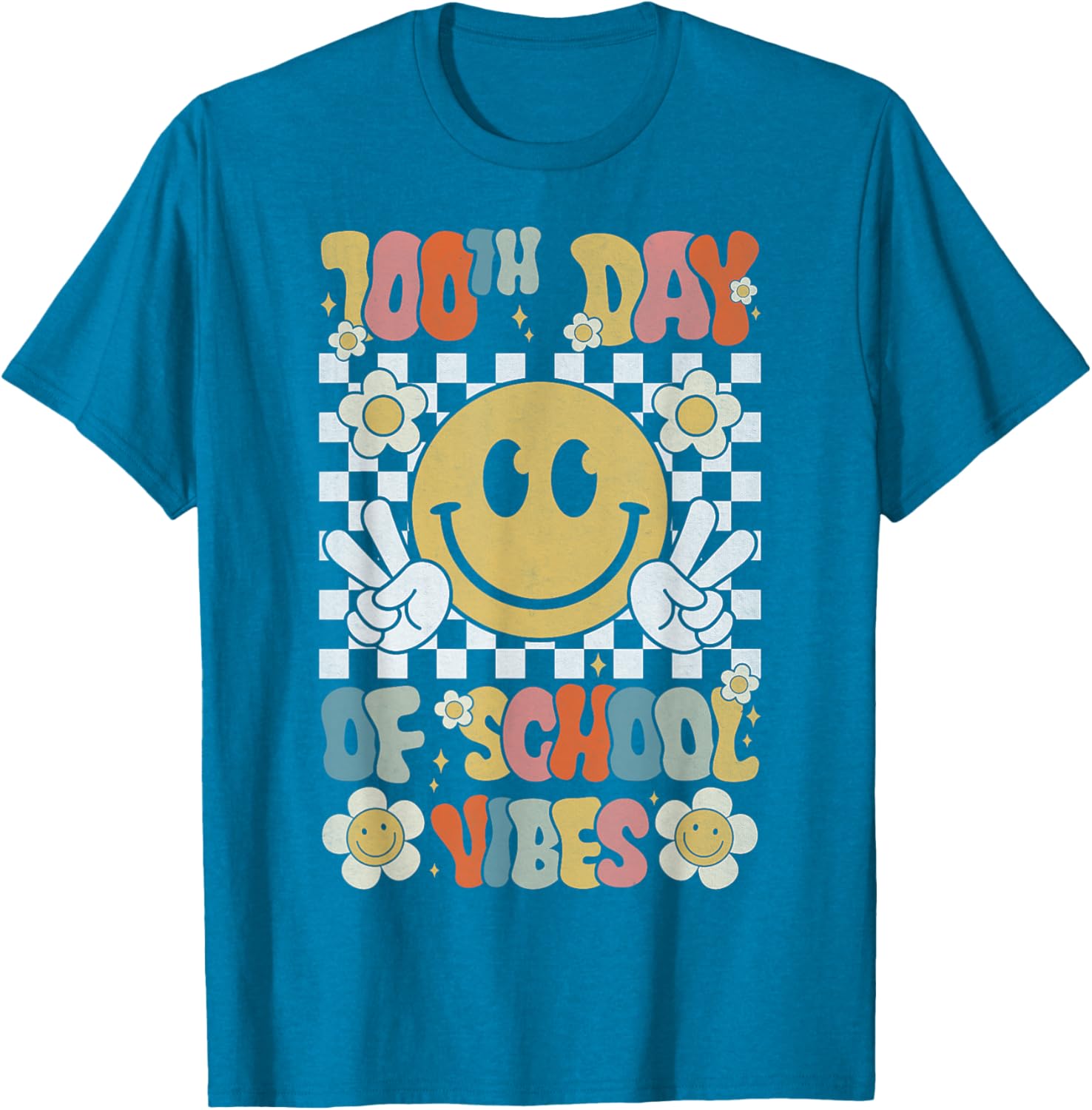 Cute 100th Day of School Smile Face T-Shirt for Kids Celebration - 2