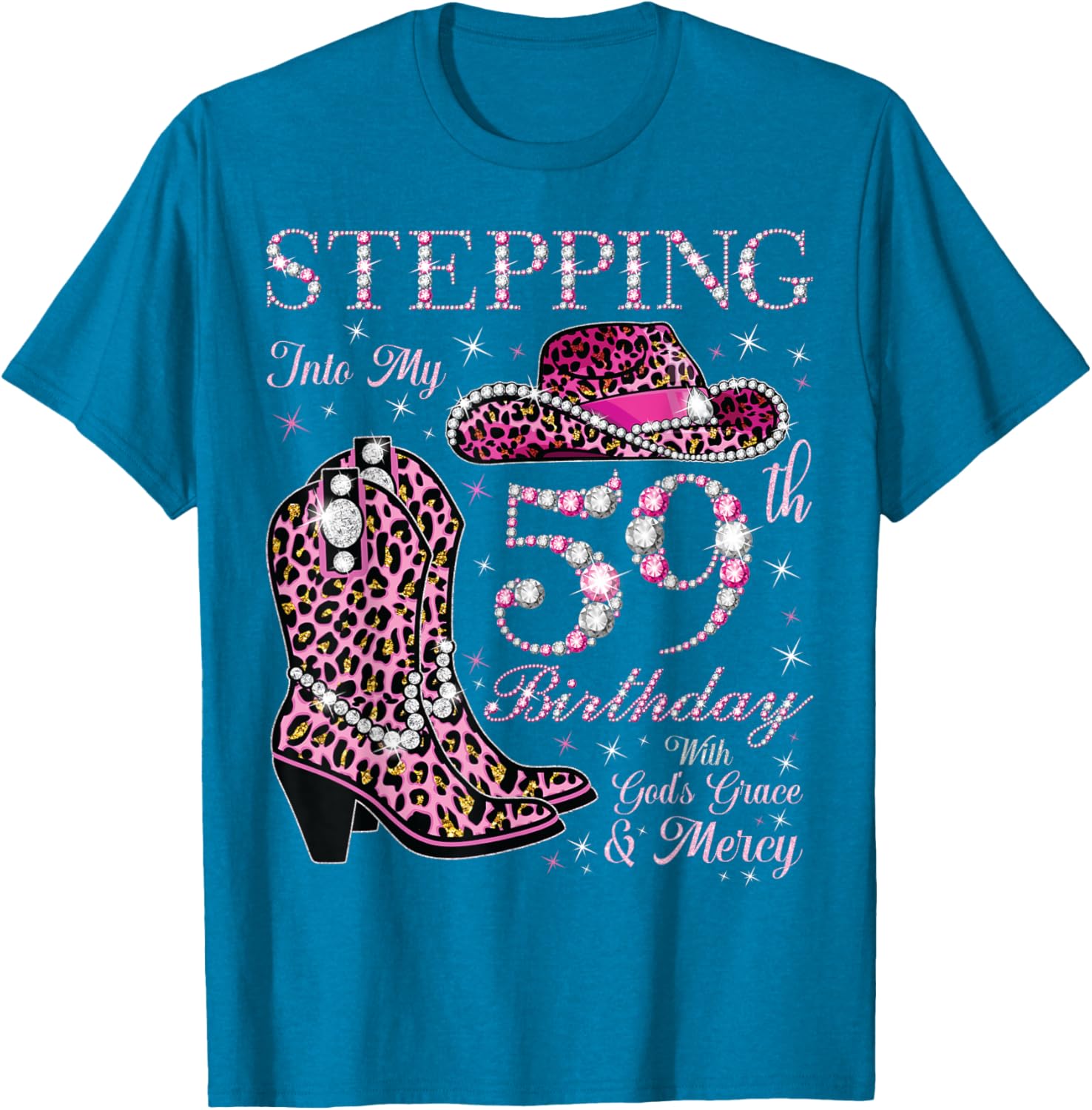 Celebrate 59 with Grace Mercy T-Shirt for Birthday Joy and Style - 1