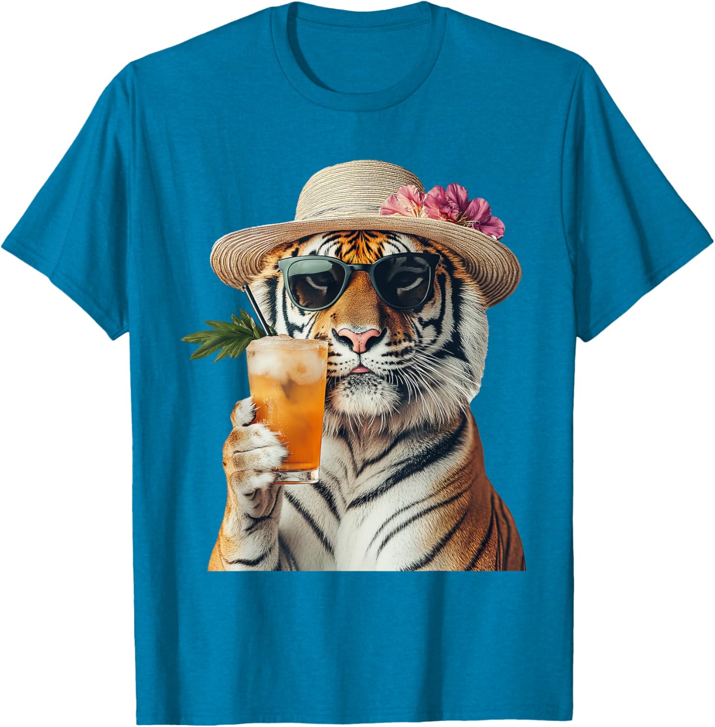 Stylish Tiger Cocktail T-Shirt for Fun Casual Wear and Unique Style - 13