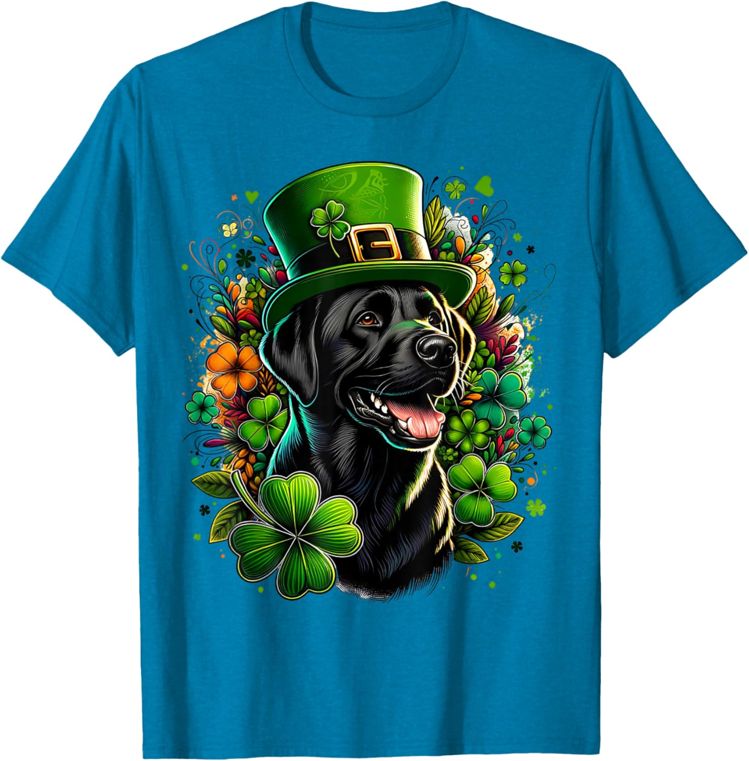 Black Labrador Retriever St Patricks Day T-Shirt for Family Fun - 12