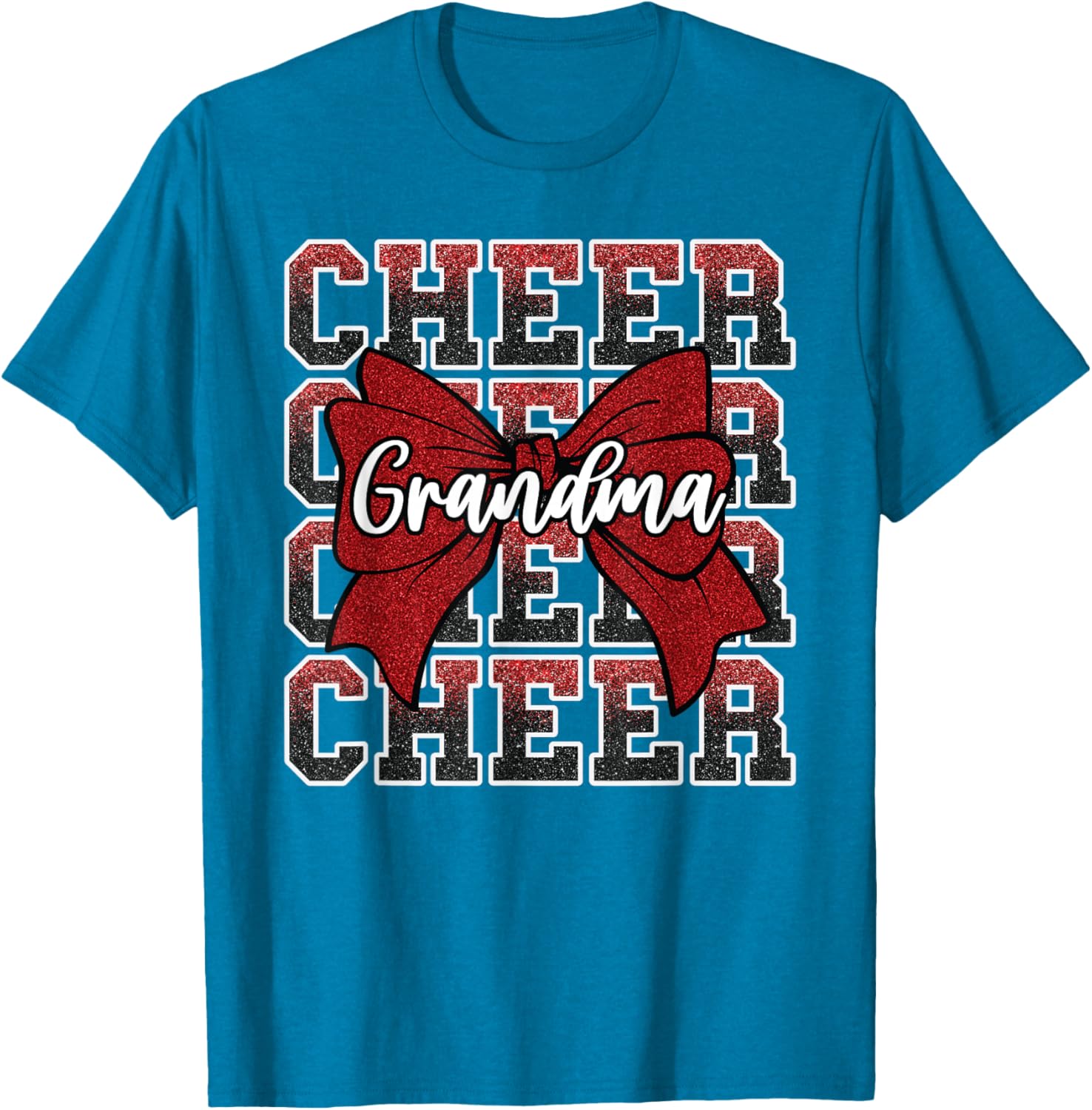 Cheer G-Ma Grandma Cheerleader Red T-Shirt for Cheer Fans and Family - 22