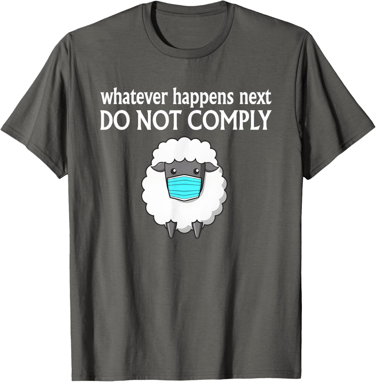 Sheep Mask Do Not Comply T-Shirt for Unique Fashion Lovers - 3