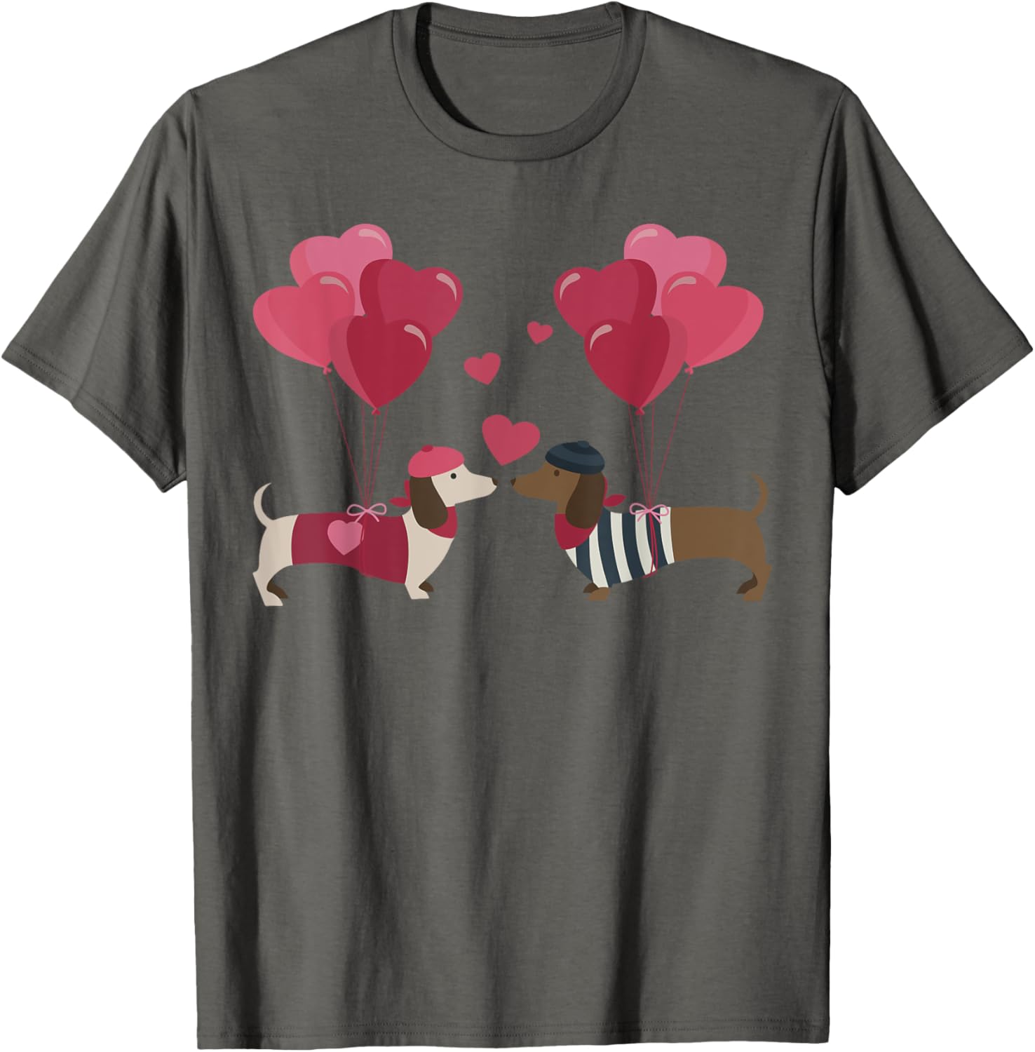 Cute Dachshund Valentine's Day T-Shirt for Dog Moms and Dads - 17