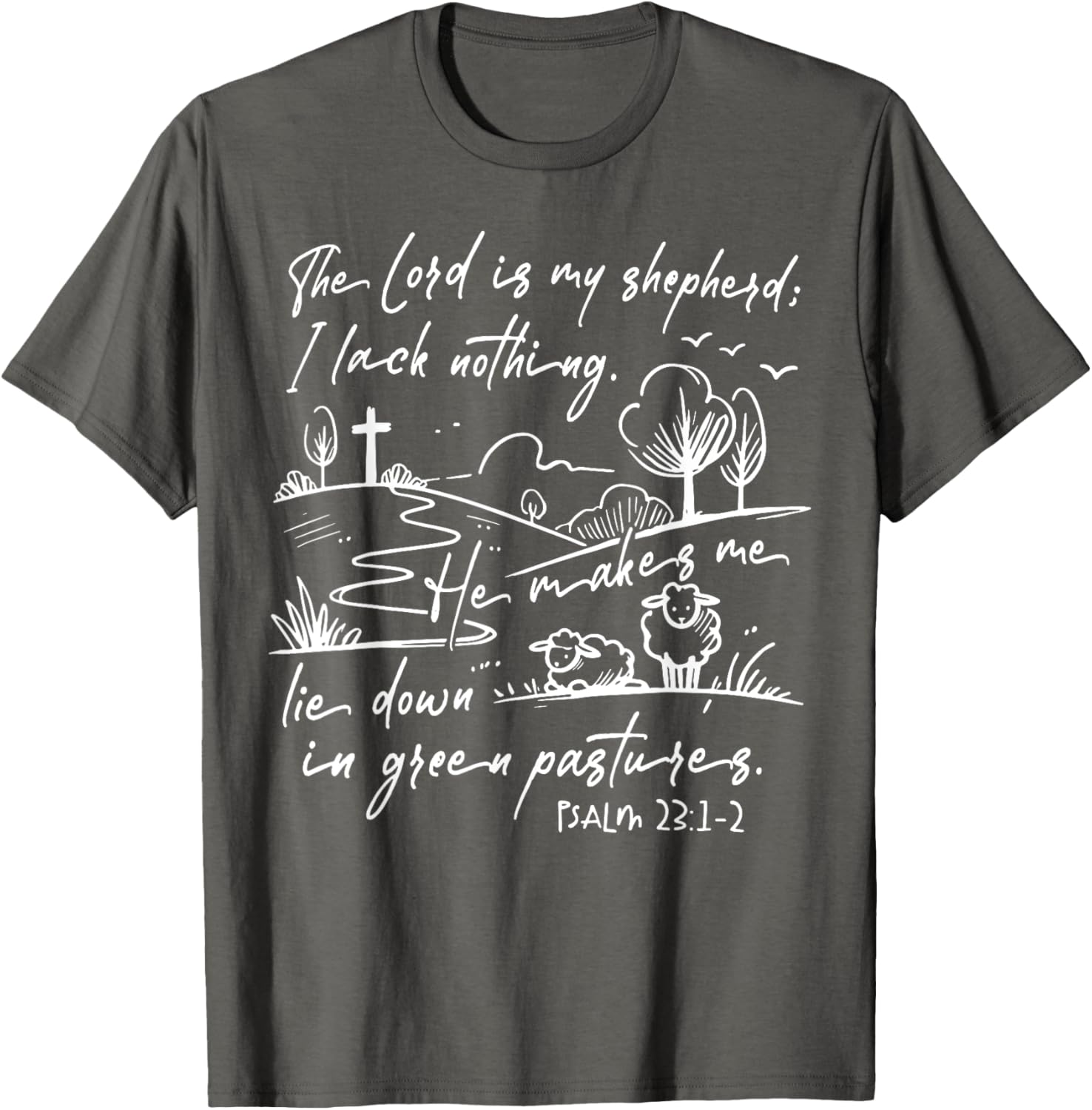 The Lord Is My Shepherd T-Shirt Comfort for Faithful Souls - 7