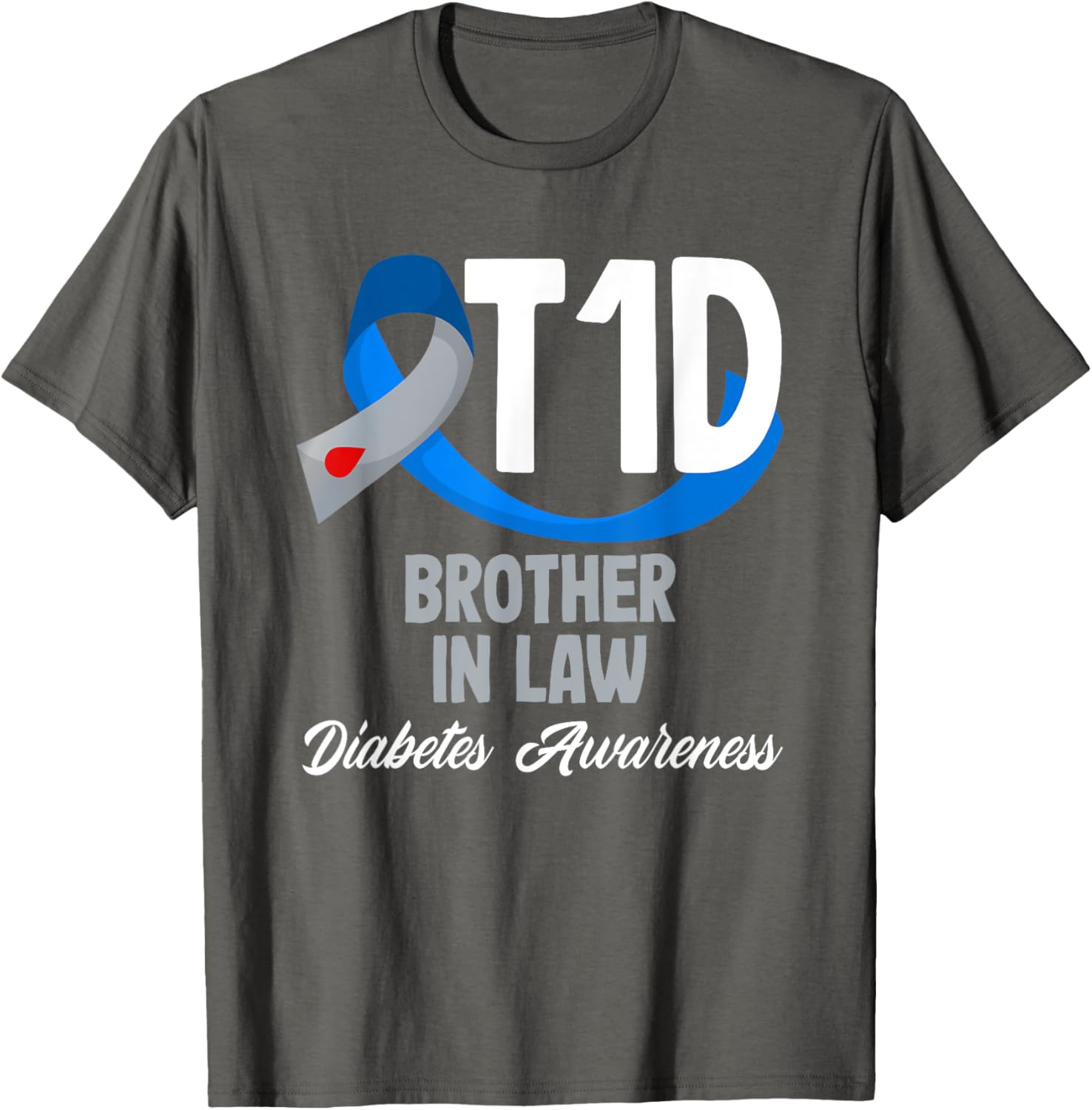 T1D Brother In Law Diabetes Awareness T-Shirt for Supportive Family Members - 10