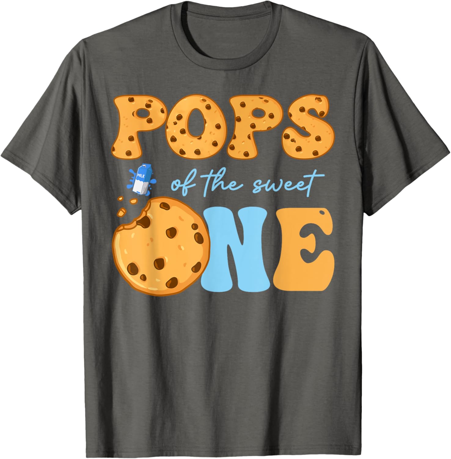 Cute Cookies and Milk Birthday Party T-Shirt for Kids and Teens - 13