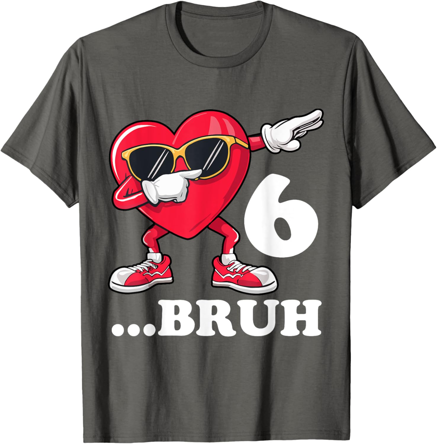Bruh Dabbing Birthday Boy T-Shirt for 6 Year Old Fun Celebration Gear - 6