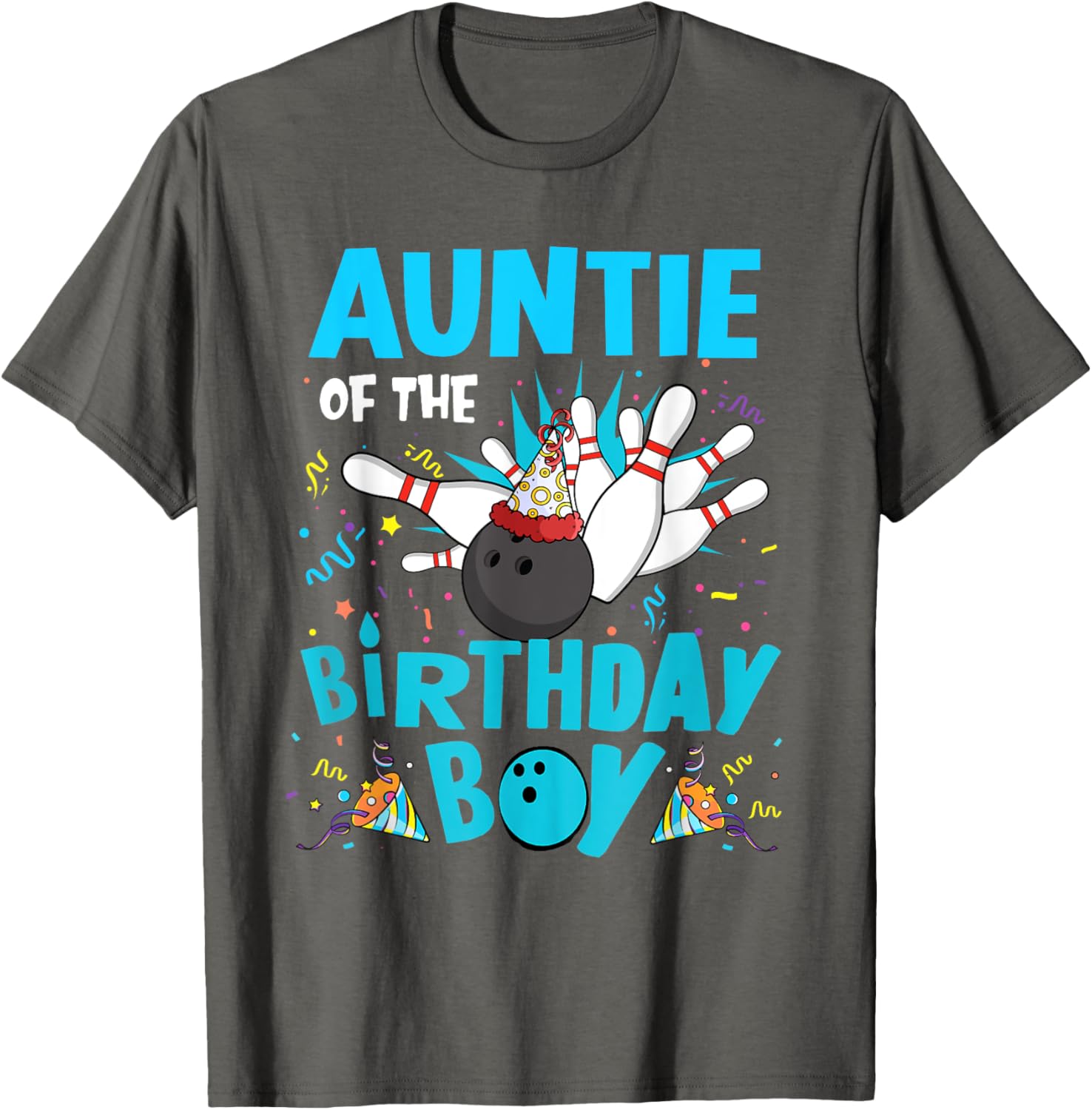 Auntie of the Birthday Boy Bowling T-Shirt for Family Fun Matching Outfits - 1