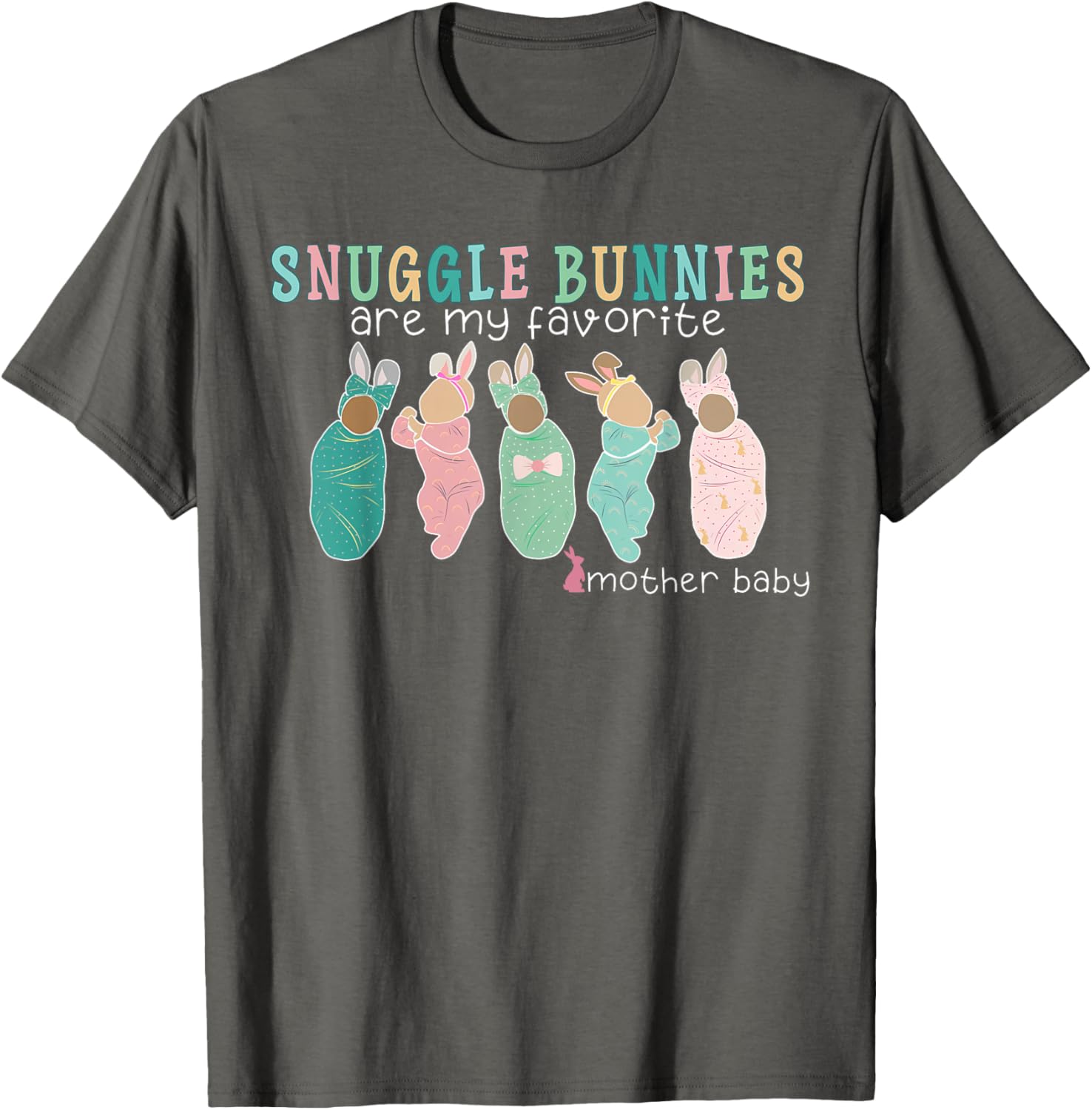 Snuggle Bunnies Mother Baby Nurse Easter T-Shirt for Celebratory Comfort - 6