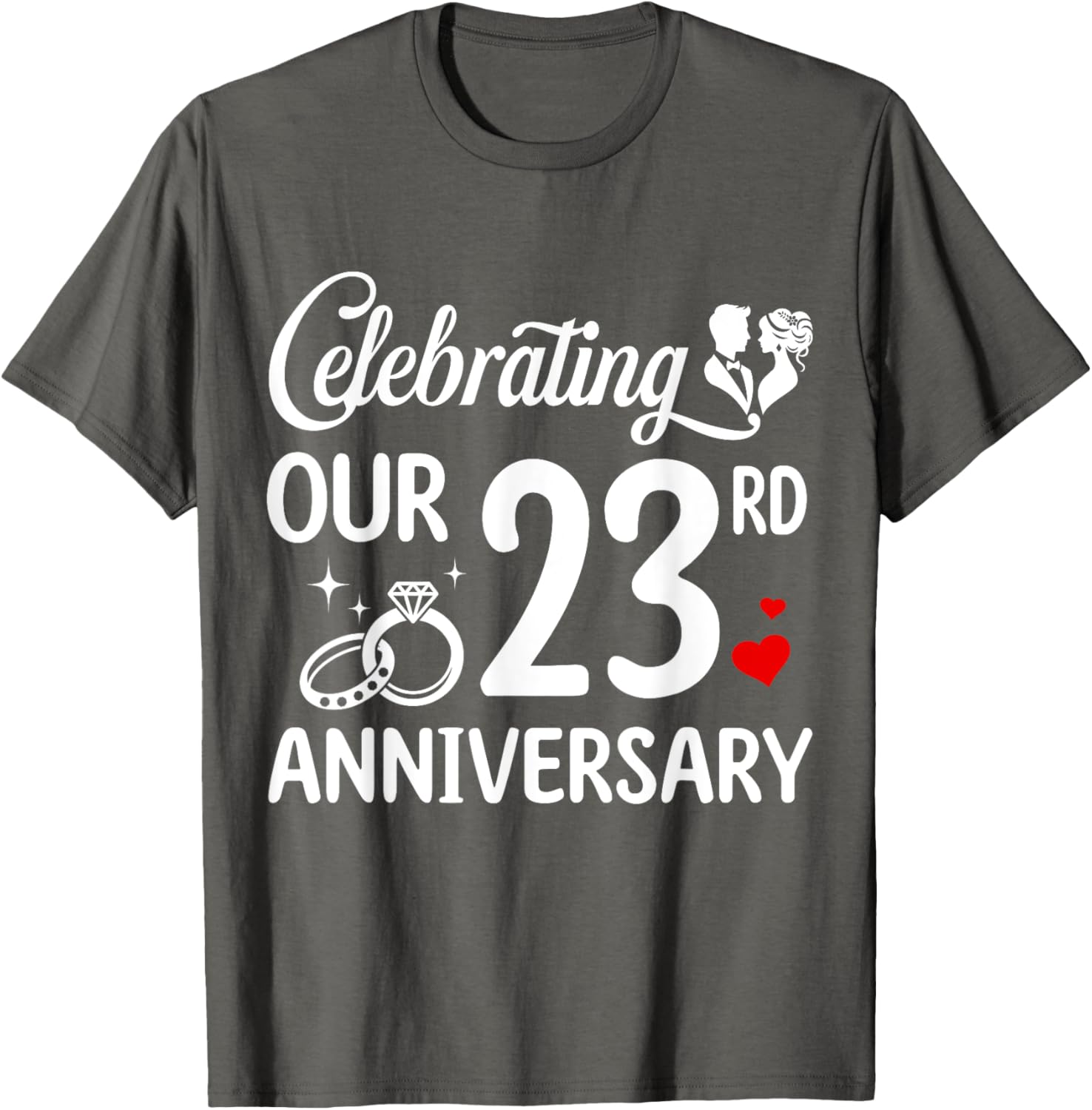 23rd Wedding Anniversary T-Shirt for Him and Her, Celebrate 23 Years of Love - 18