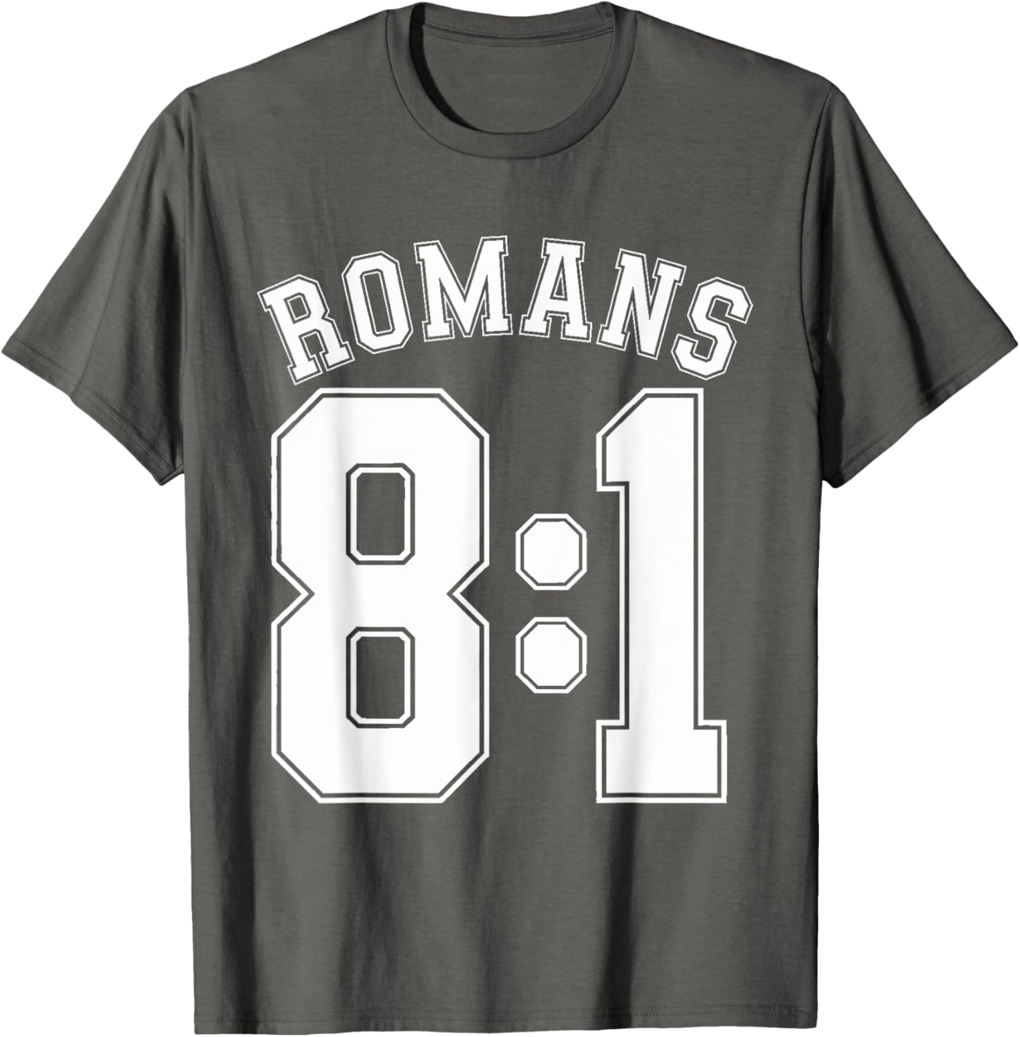 Romans 8:1 Sports Jersey T-Shirt for Christian Motivation and Faith - 24