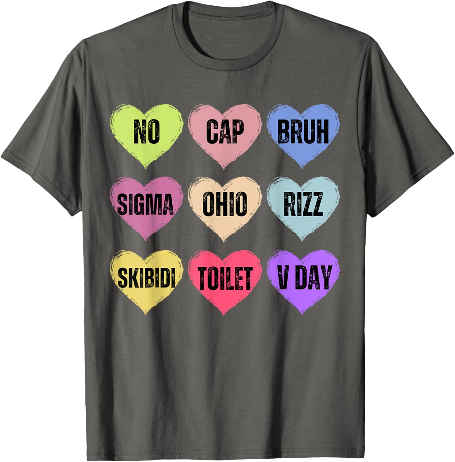 Skibidi Valentine's Day Funny Rizz No Cap T-Shirt for Couples - 6