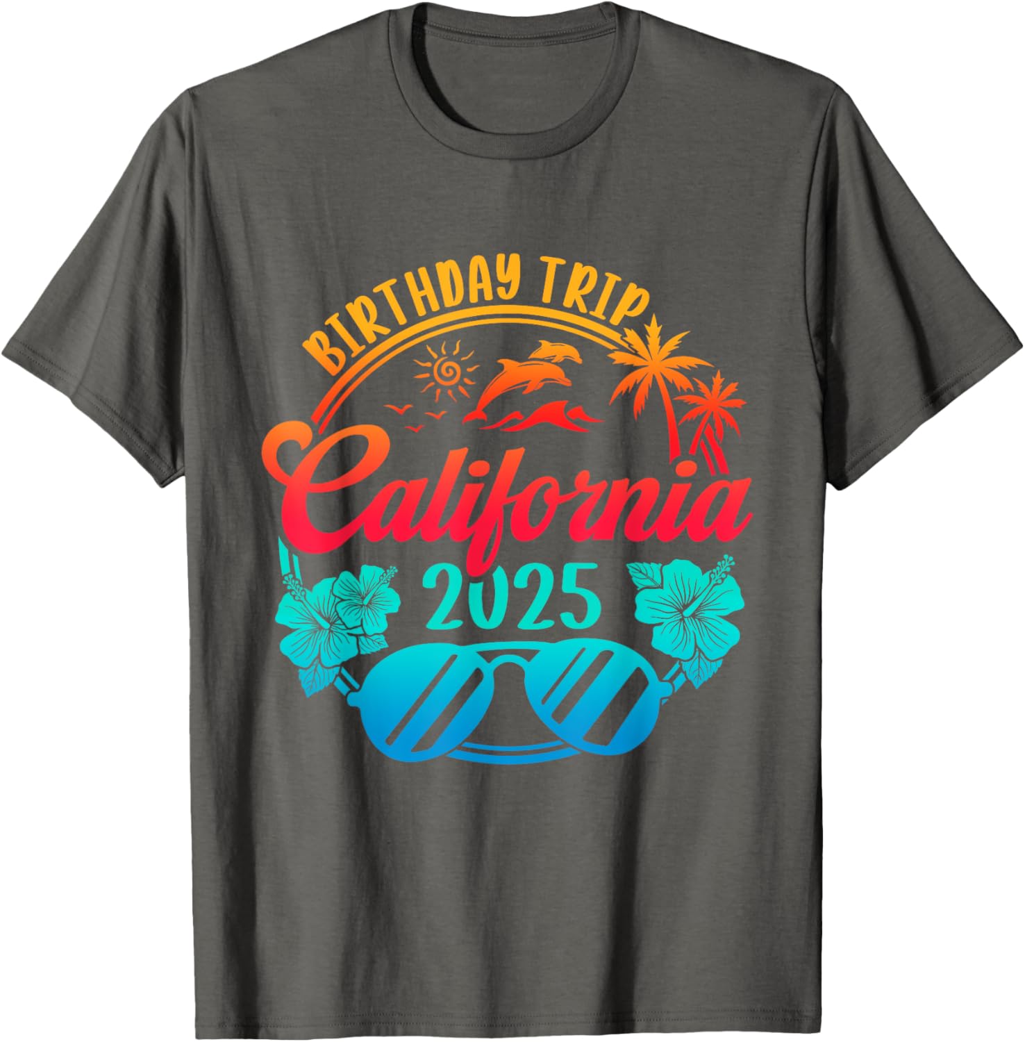 California Birthday Cruise Vacation T-Shirt for 2025 Celebration Fun - 11